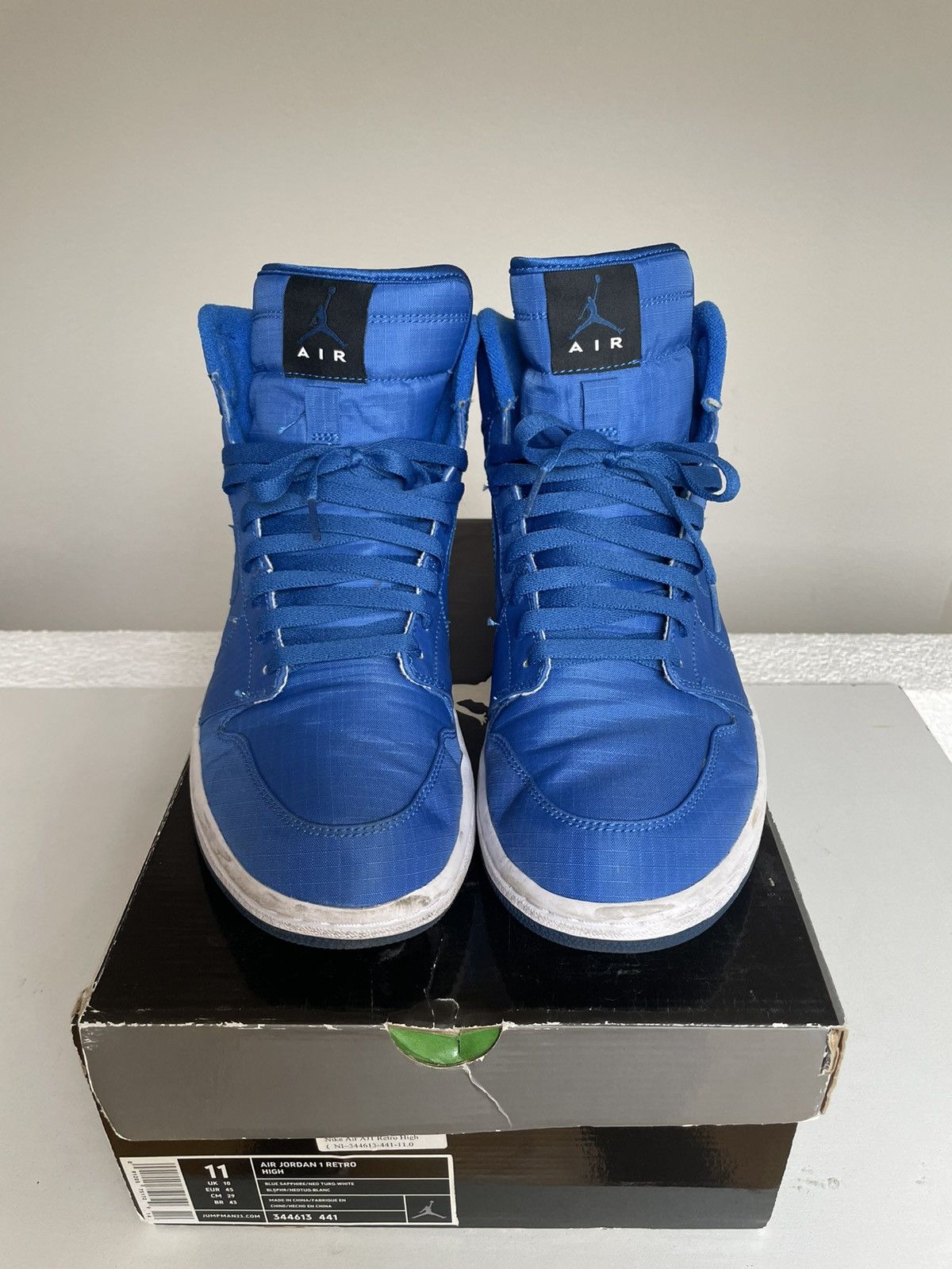 Jordan Brand Nike Jordan 1 Retro Blue Size US 11 / EU 44 - 1 Thumbnail