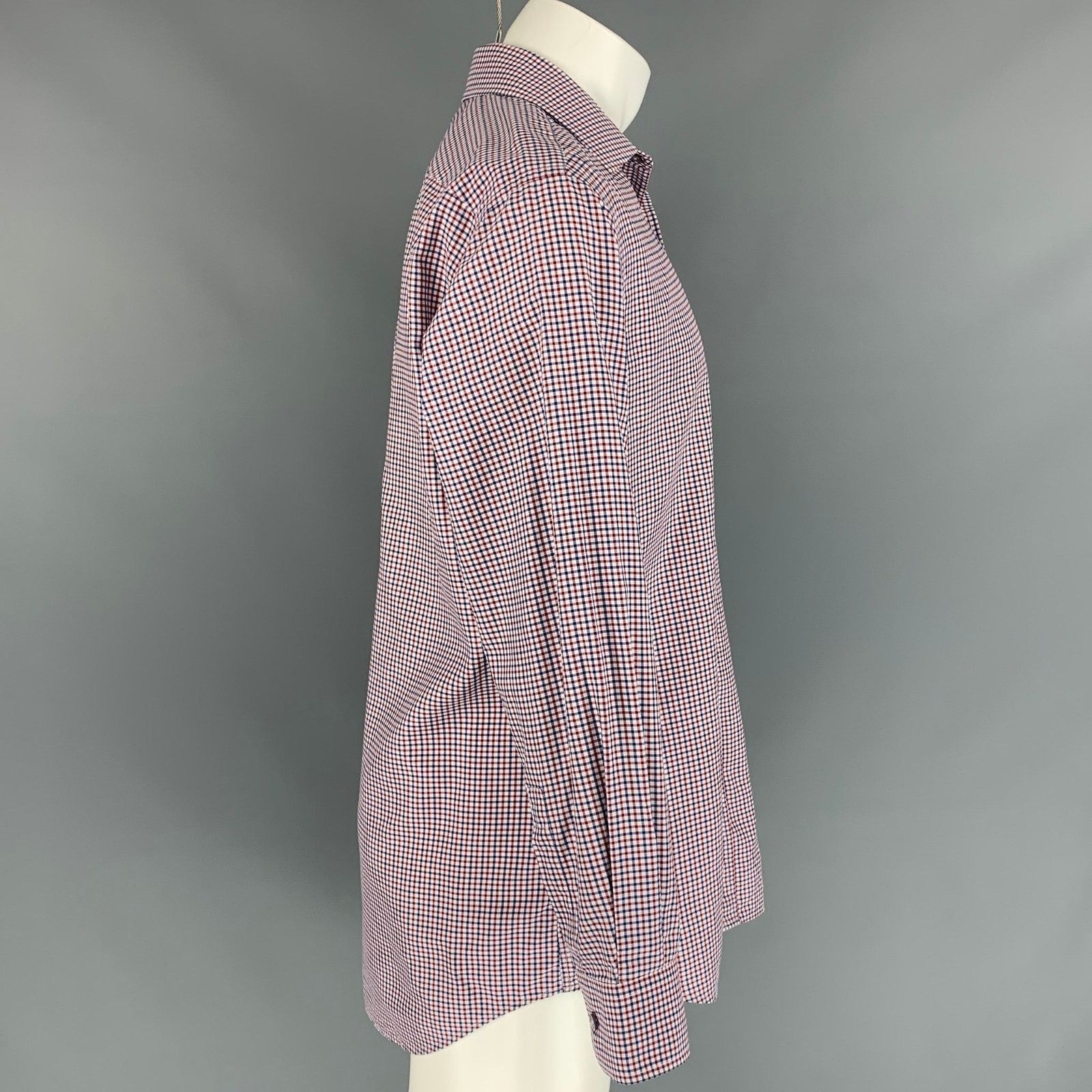 Paul Smith M Red & Blue Checkered Cotton Button Down Long Sleeve Shirt Size US M / EU 48-50 / 2 - 2 Thumbnail
