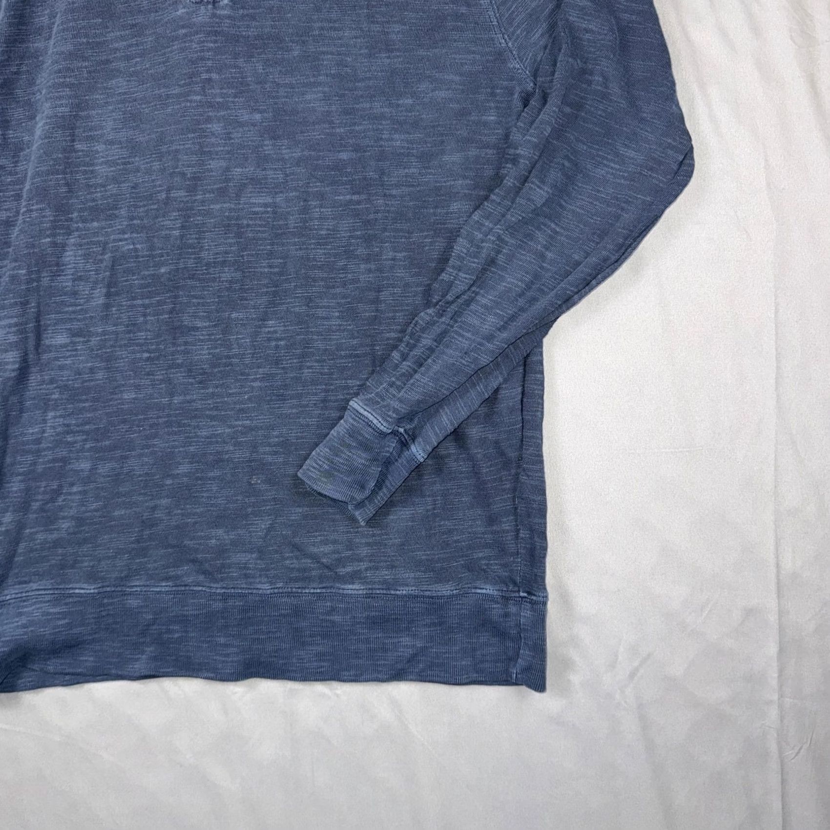 Faherty Faherty Sunwashed Slub Cotton Quarter-Zip Pullover Size L Mens Blue Knit 1/4 Zip Mock Neck Casual Sweater Size US L / EU 52-54 / 3 - 5 Thumbnail
