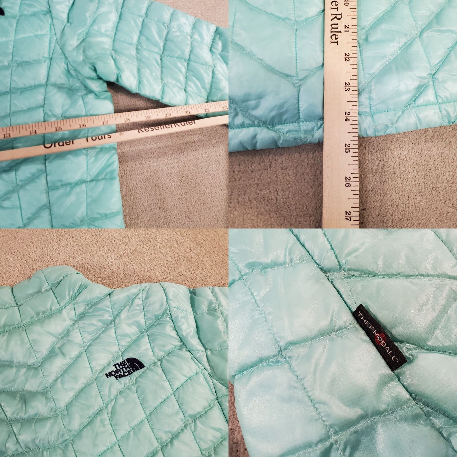 The North Face The North Face Jacket Womens Small Green Thermoball Puffer Quilted Windbreaker Womens Size S / US 4 / IT 40 - 8 Thumbnail