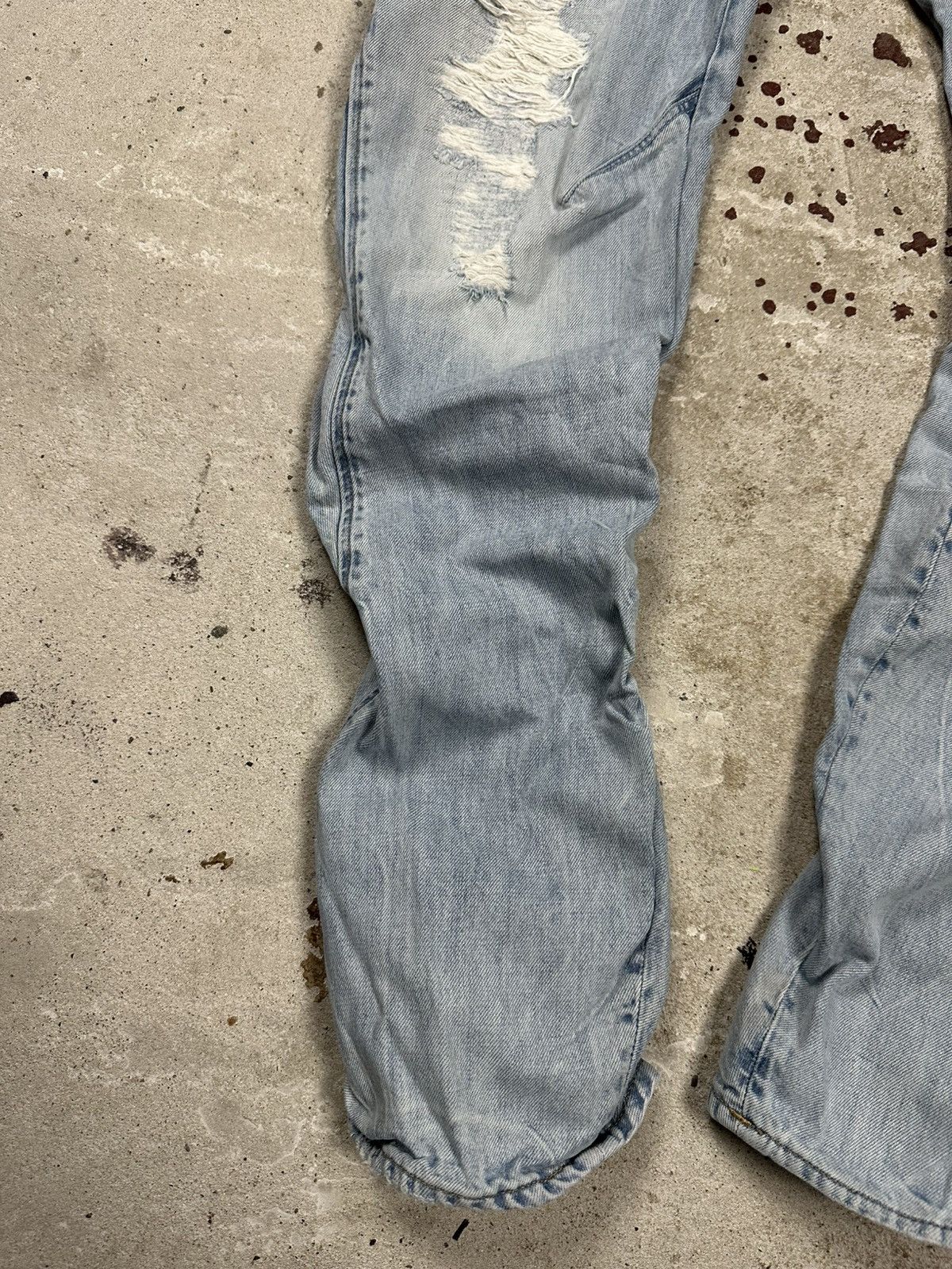 G-Star Vintage Y2K G Star Raw Distressed Blue Loose Tapered Size US 30 / EU 46 - 3 Thumbnail