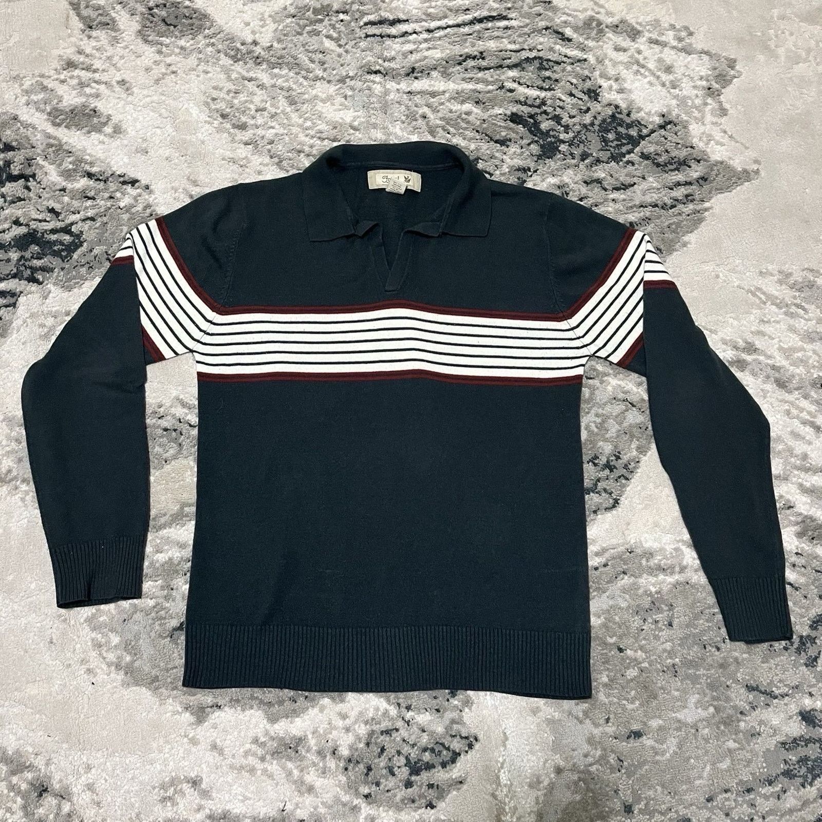 Fossil Vintage Fossil Old Money Sz M 90’s Striped Sweater Pullover Size US M / EU 48-50 / 2 - 1 Thumbnail