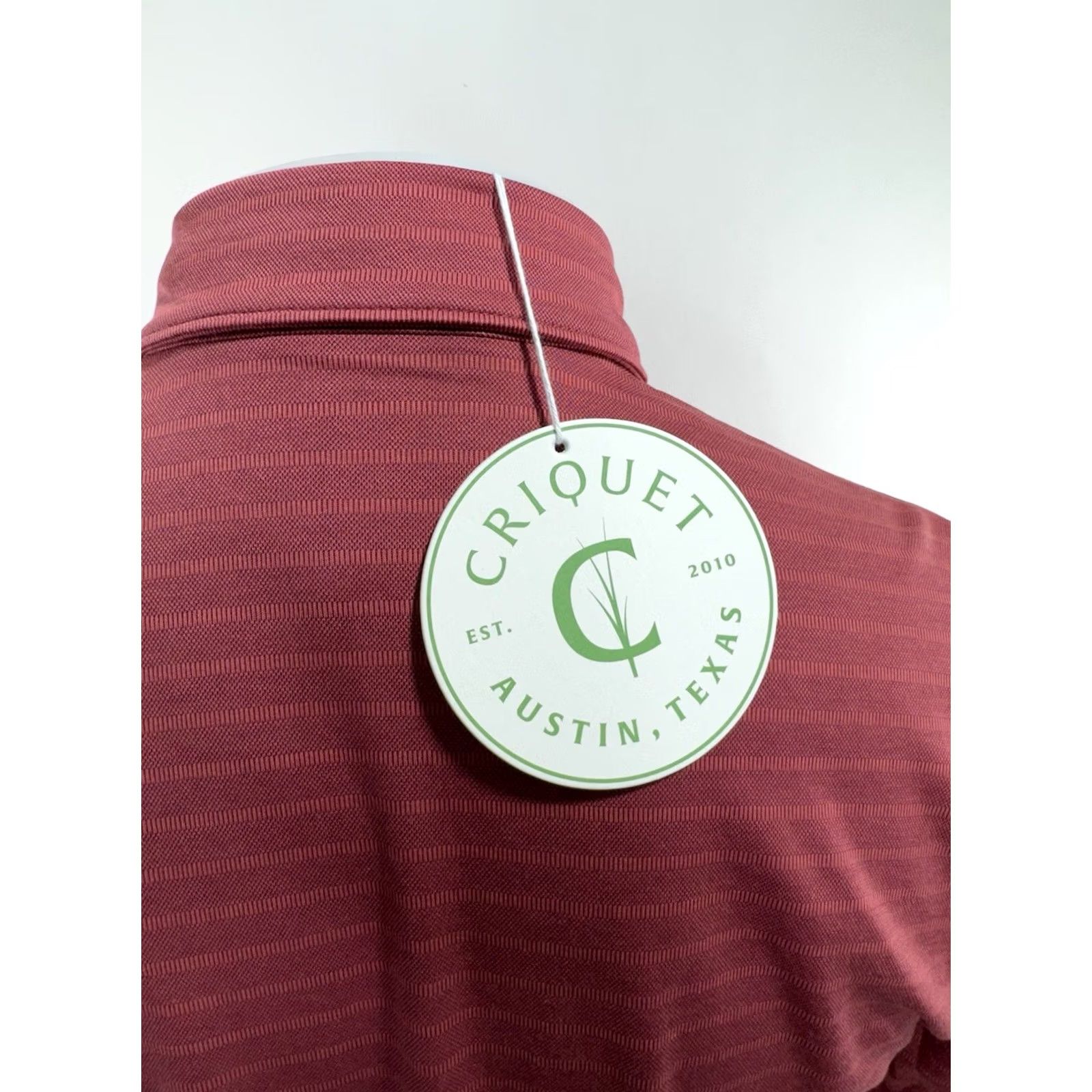Logo 7 Criquet Rugby Shirt - Red Lightweight Striped Embroidered Logo Polo S Mens Long Sleeve Size US S / EU 44-46 / 1 - 5 Thumbnail