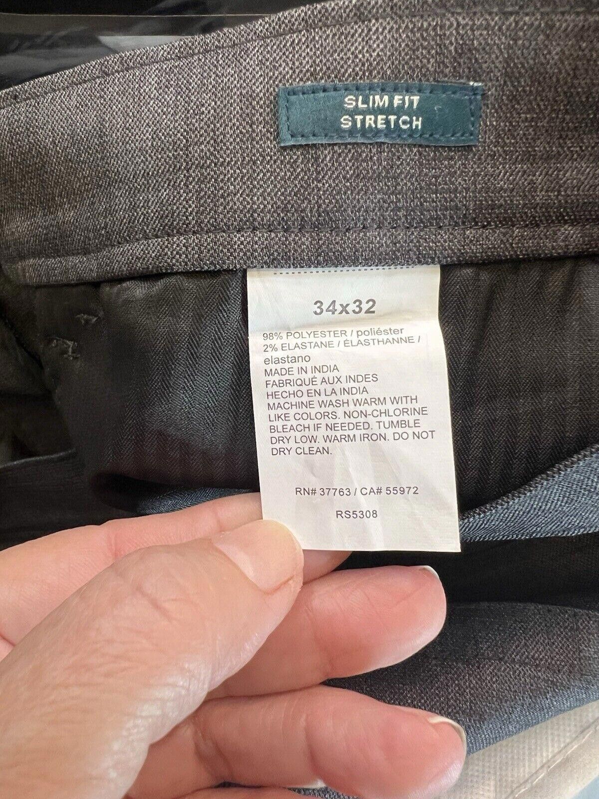 Perry Ellis Perry Ellis Mens Slim Fit Stretch 34x32 $79.50 MSRP Size US 34 / EU 50 - 6 Thumbnail
