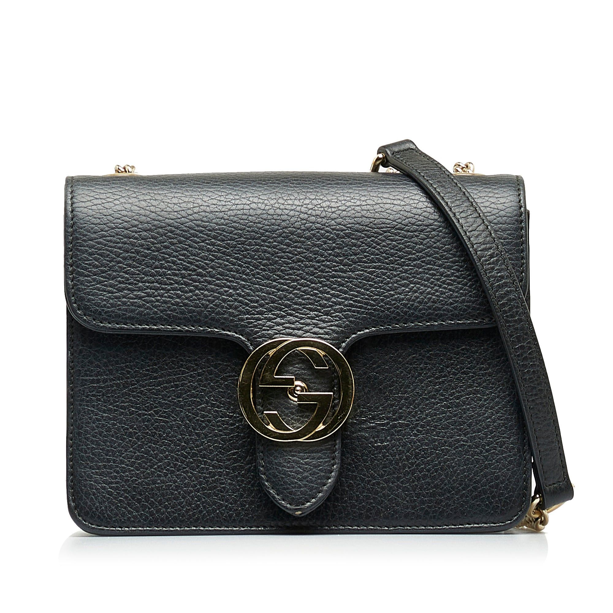 Gucci GUCCI Dollar Calf Interlocking G Crossbody Crossbody Bag Grailed