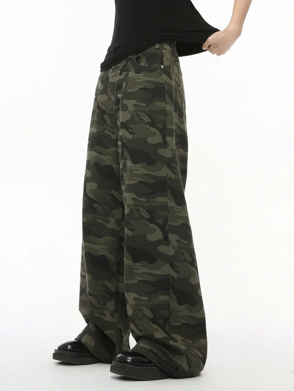 Japanese Brand Retro high street camouflage straight leg jeans Size US 32 / EU 48 - 2 Thumbnail