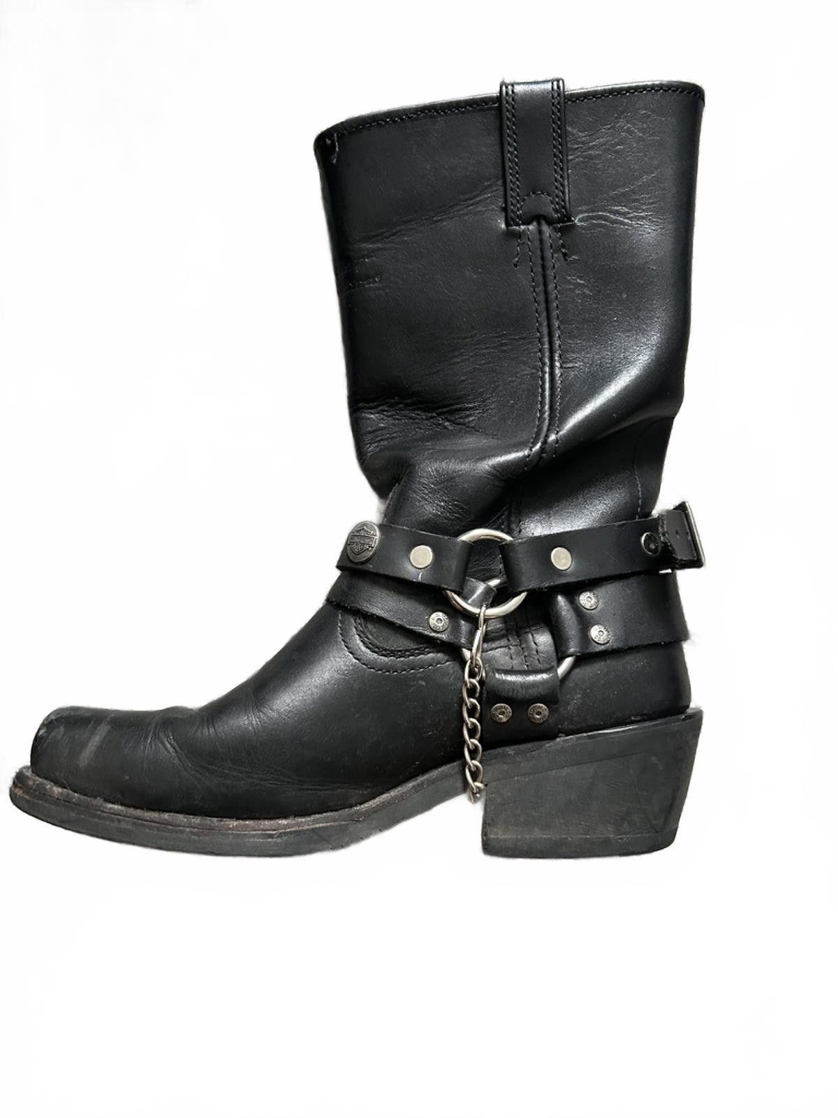 Harley Davidson Vintage Harley-Davidson Black Leather Harness Boots Size US 9 / IT 39 - 2 Thumbnail
