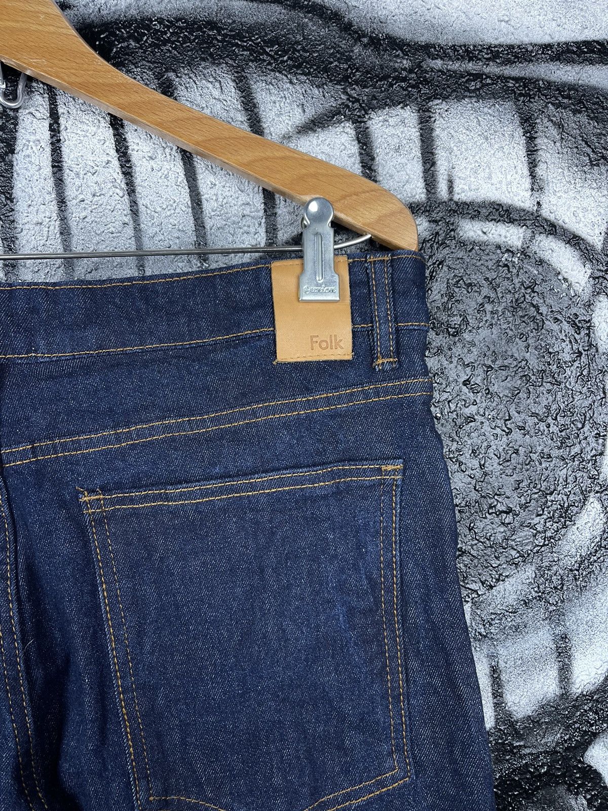 Folk Folk Indigo Blue Cotton Selvedge Denim Jeans Men’s Size W38 Size US 36 / EU 52 - 13 Thumbnail