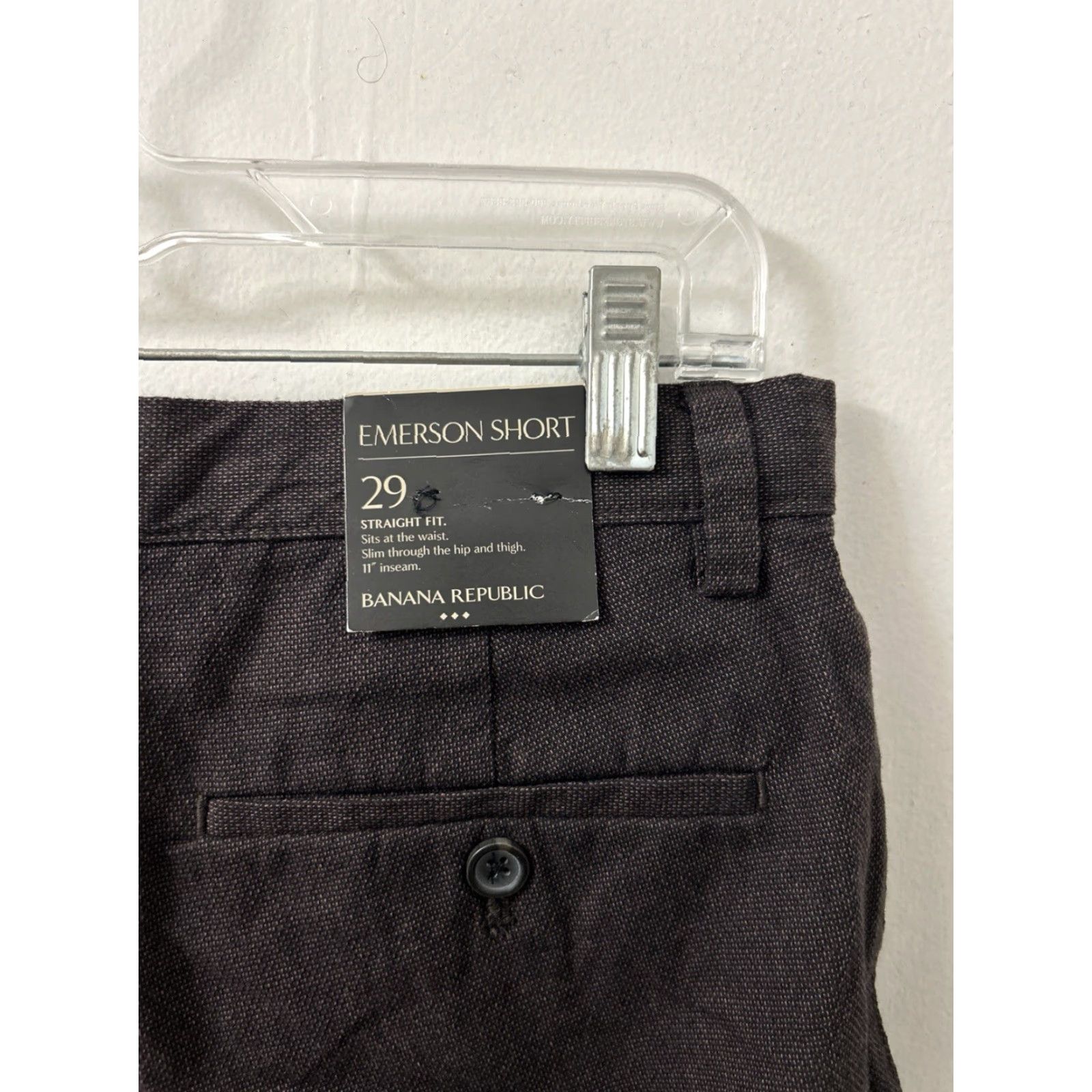 Banana Republic Banana Republic Emerson Short Mens Size 29 Brown Slim Straight Fit 11" Inseam NWT Solid Cotton Chino Casual Summer Spring Mens Size US 29 - 4 Thumbnail