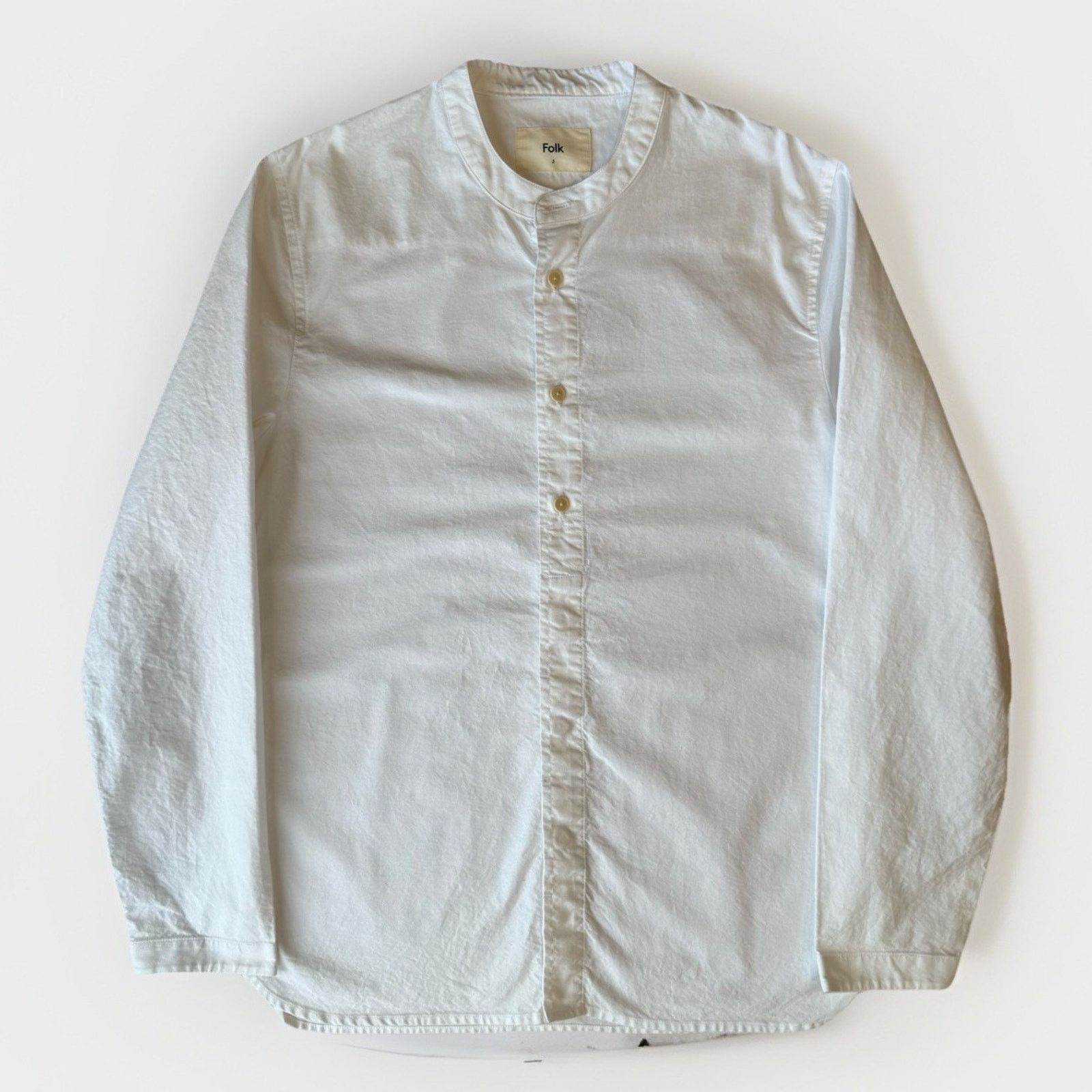 Folk Folk Clothing Button Up Shirt Size 3 White Minimalist Half Size US M / EU 48-50 / 2 - 1 Thumbnail