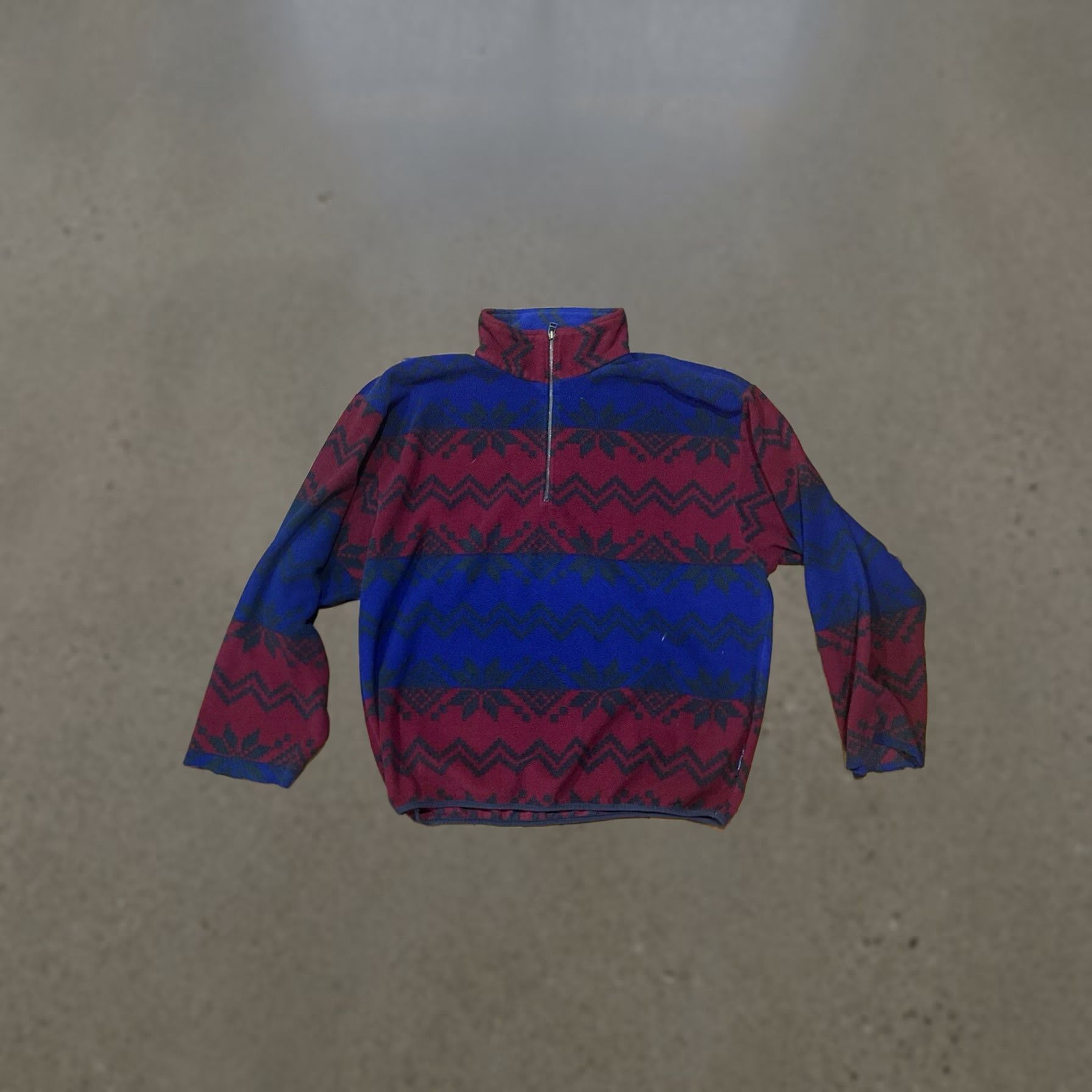 Nautica VINTAGE Nautica Sweater Mens XL Blue 1/4 Zip Nautech Fleece Snowflake 90s Size US XL / EU 56 / 4 - 1 Thumbnail