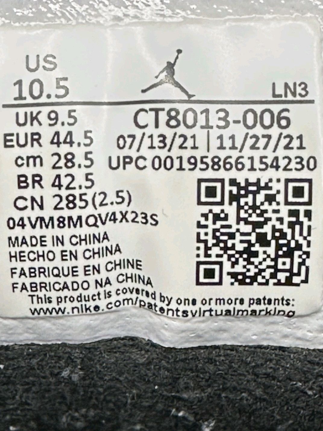 Jordan Brand Nike Air Jordan Retro 12 Playoff 2021 Size 10.5 Men Size US 10.5 / EU 43-44 - 7 Thumbnail