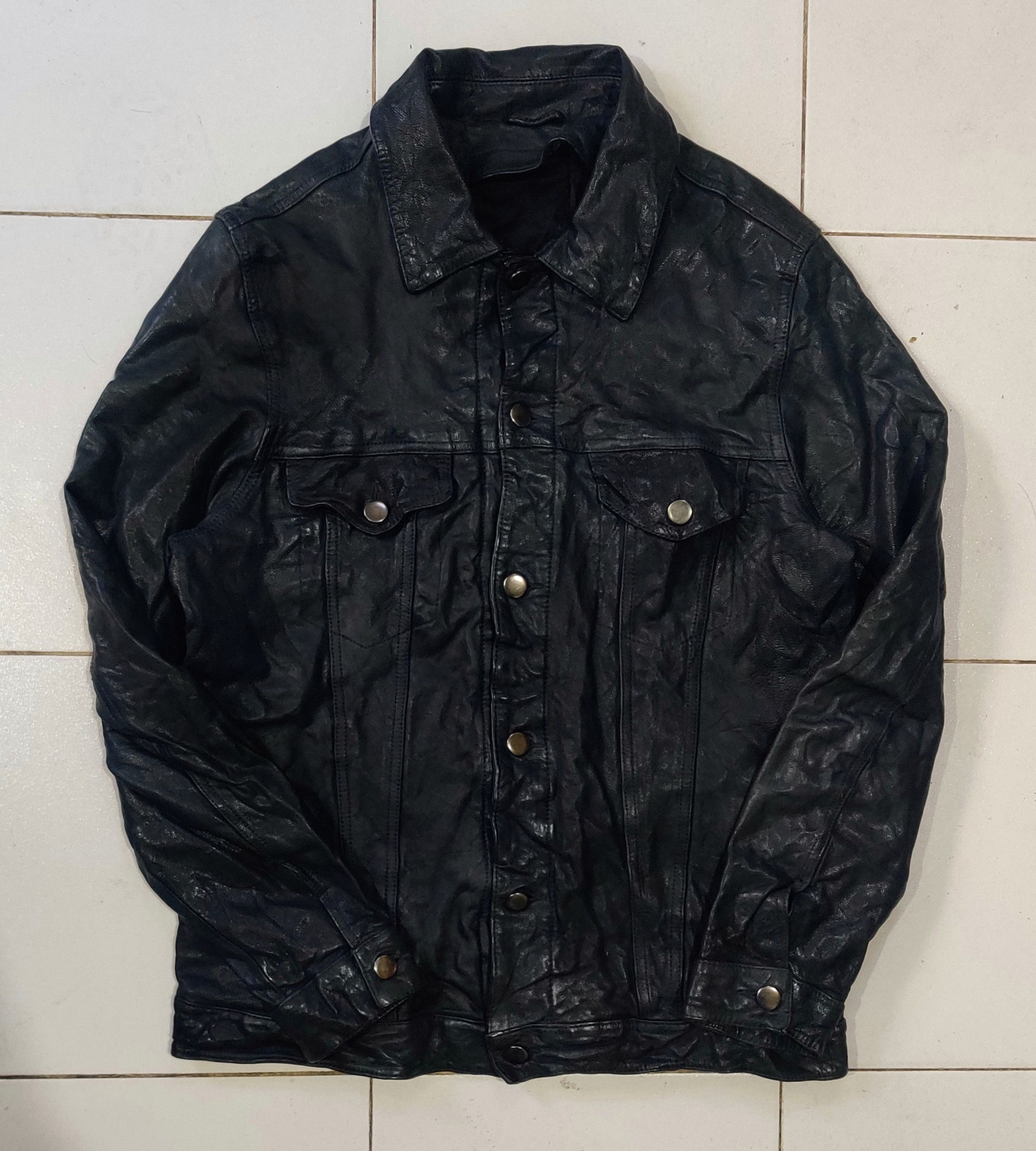 Journal Standard Journal Standard Goatskin Leather Trucker Jacket Size US M / EU 48-50 / 2 - 3 Thumbnail