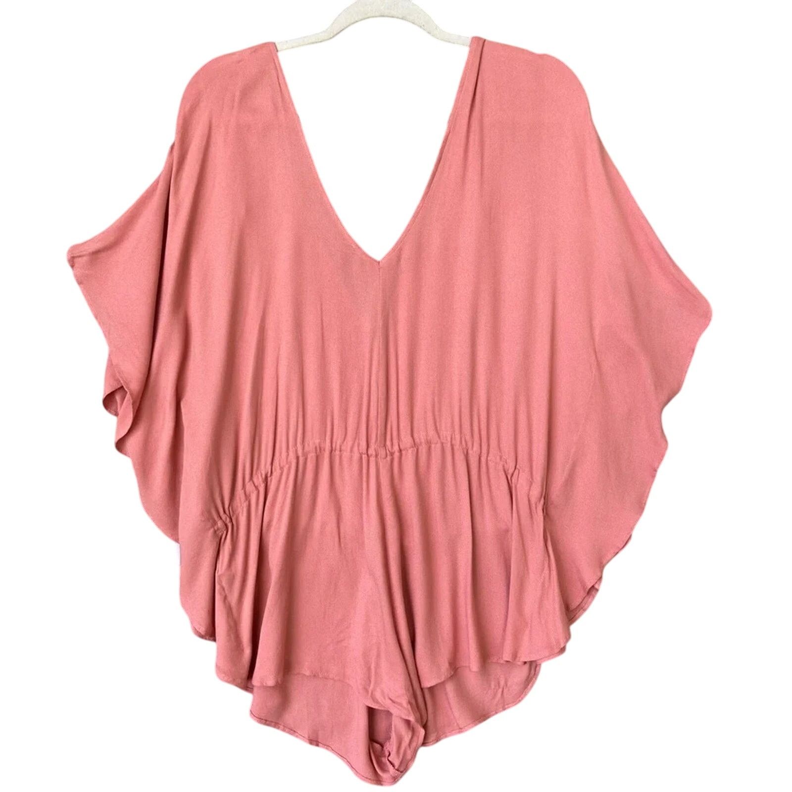 Forever 21 NWT New Forever 21 Womens Small Flowy Romper Swim Cover Up Size 27" / US 4 / IT 40 - 3 Thumbnail