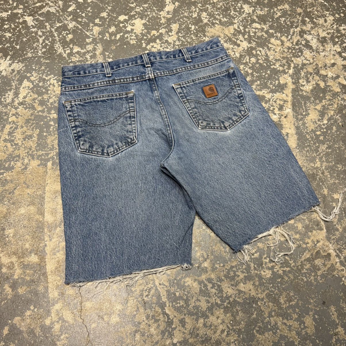 Carhartt Vintage Carhartt Denim Cut Off Workwear Shorts Jorts Size US 34 / EU 50 - 4 Thumbnail