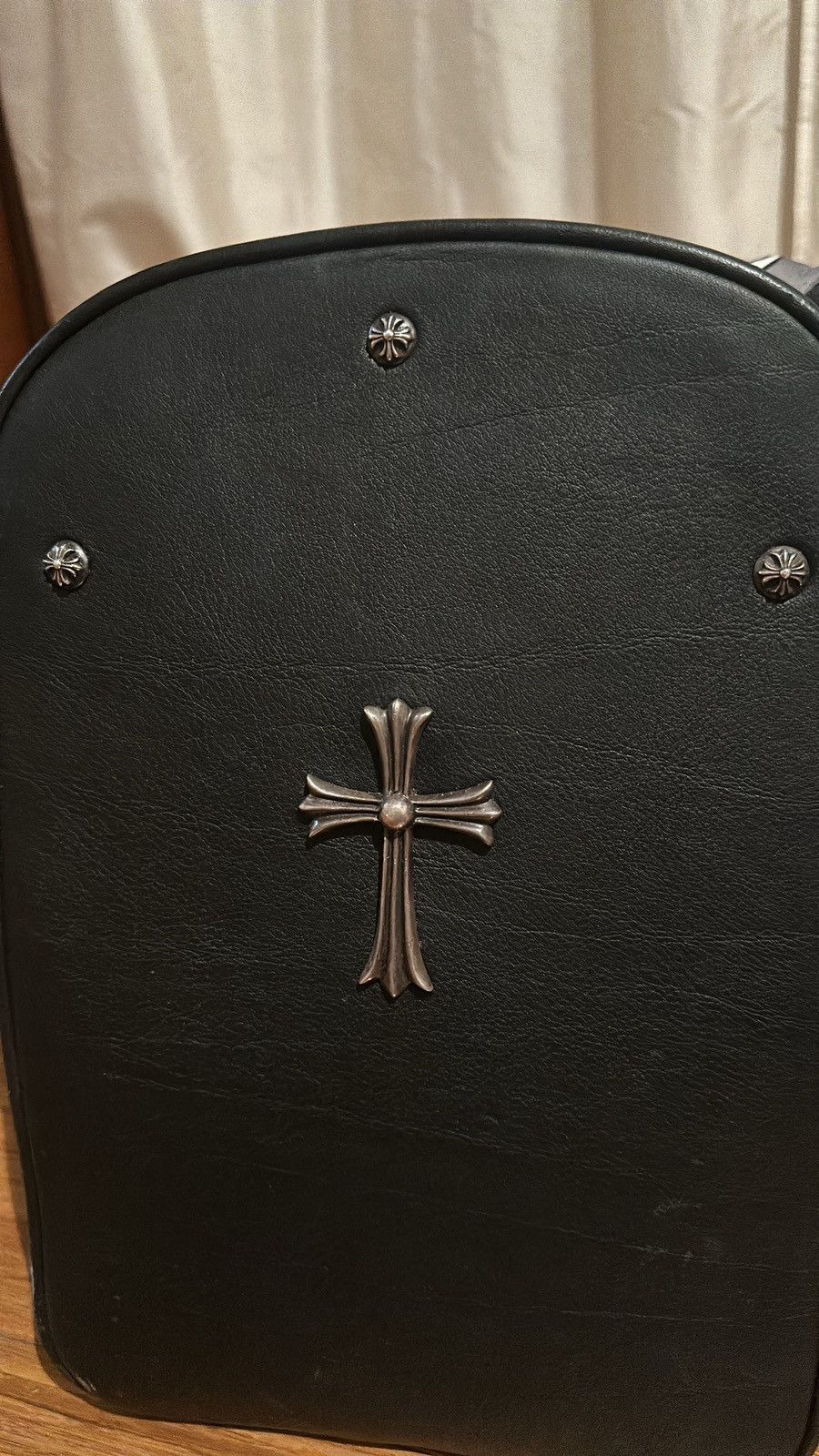 Chrome Hearts Chrome Hearts XL Duffle Bag Black Leather Crosses Luggage Size ONE SIZE - 6 Thumbnail