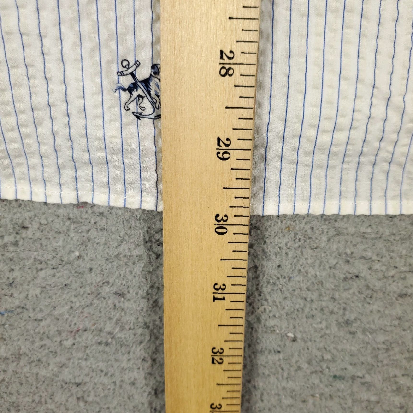 Ralph Lauren Ralph Lauren Shirt Mens Large White Striped Seersucker Button Up Short Sleeve Size US L / EU 52-54 / 3 - 4 Thumbnail