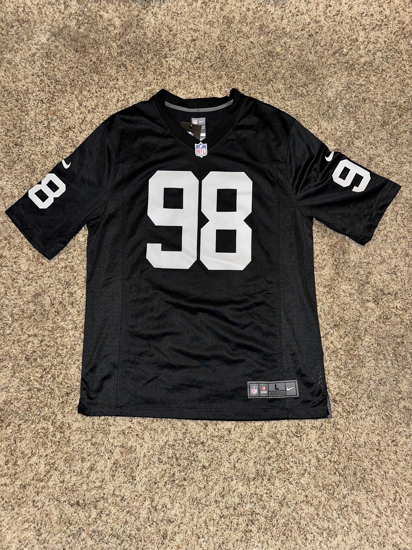 image of Men's Las Vegas Raiders Maxx Crosby Nike Black Game Jersey (Size Large)
