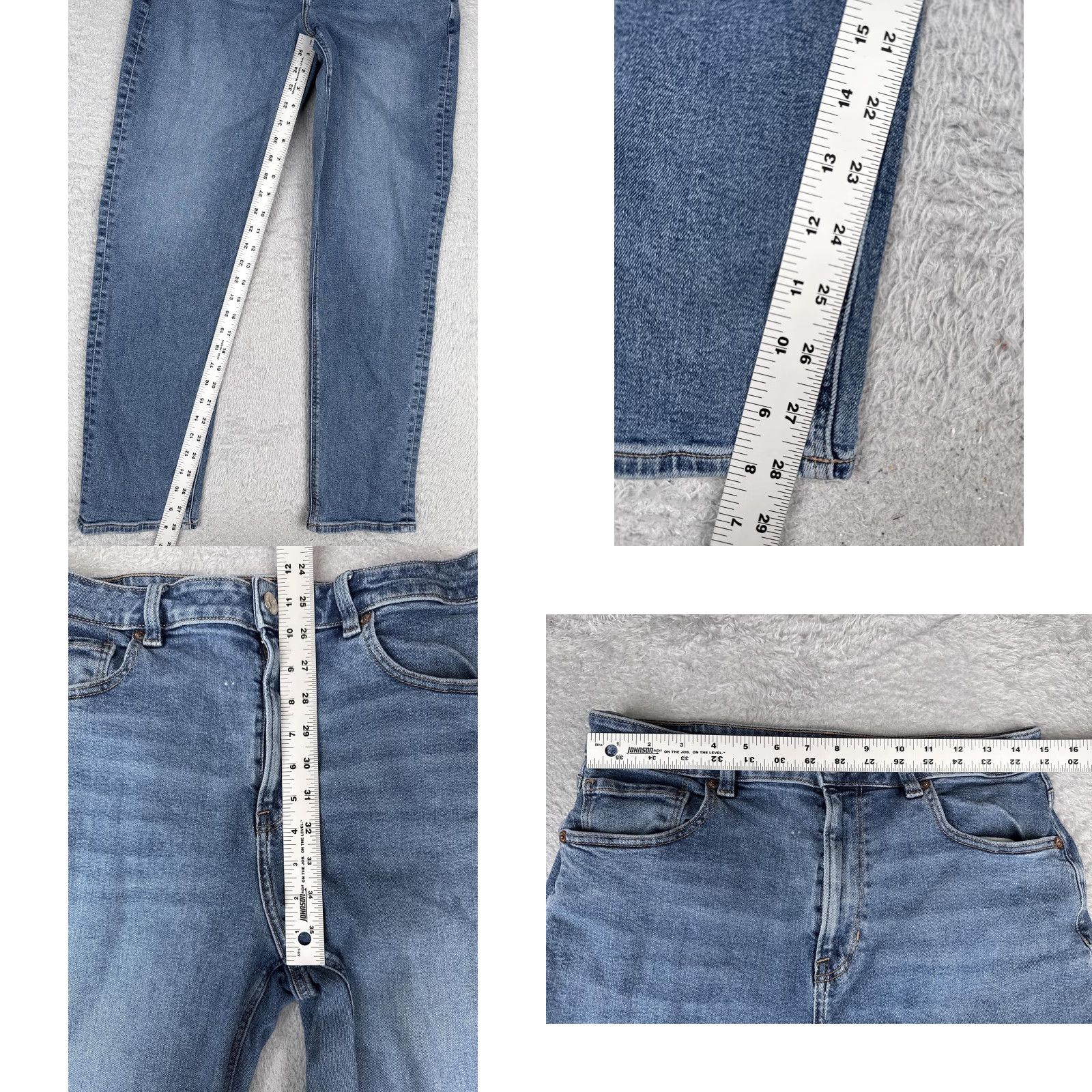 American Eagle Outfitters American Eagle Jeans Womens 12 Tall Blue High Rise Straight Stretch Denim 30x29 Size 34" / US 12 / IT 48 - 8 Thumbnail