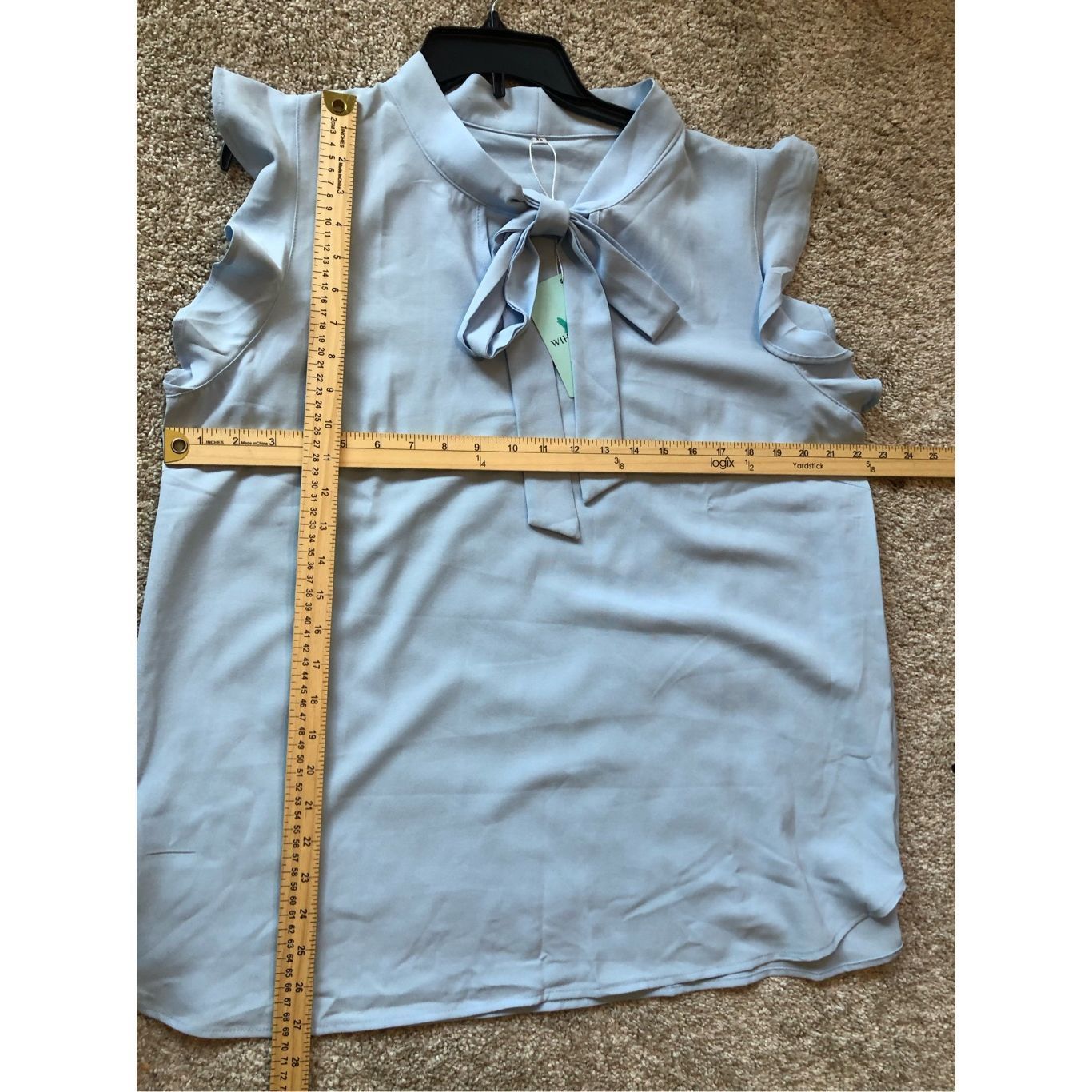 Other Wiholl Women’s Light Blue Ruffle Sleeve Tank Top Blouse Size Size XL / US 12-14 / IT 48-50 - 6 Thumbnail
