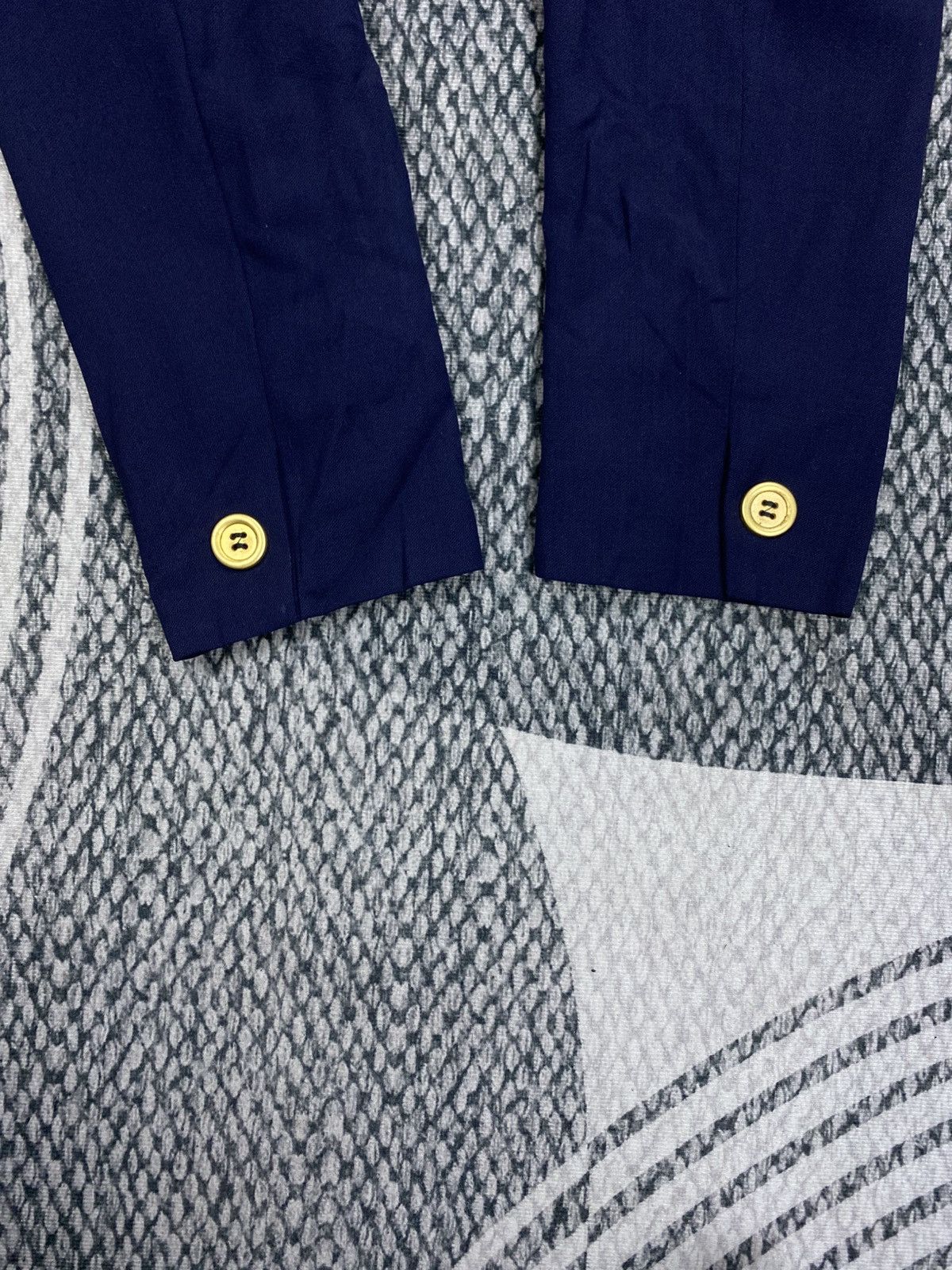 Marella Vintage Marella Navy Colour Double Button Long Blazer Size M / US 6-8 / IT 42-44 - 9 Thumbnail