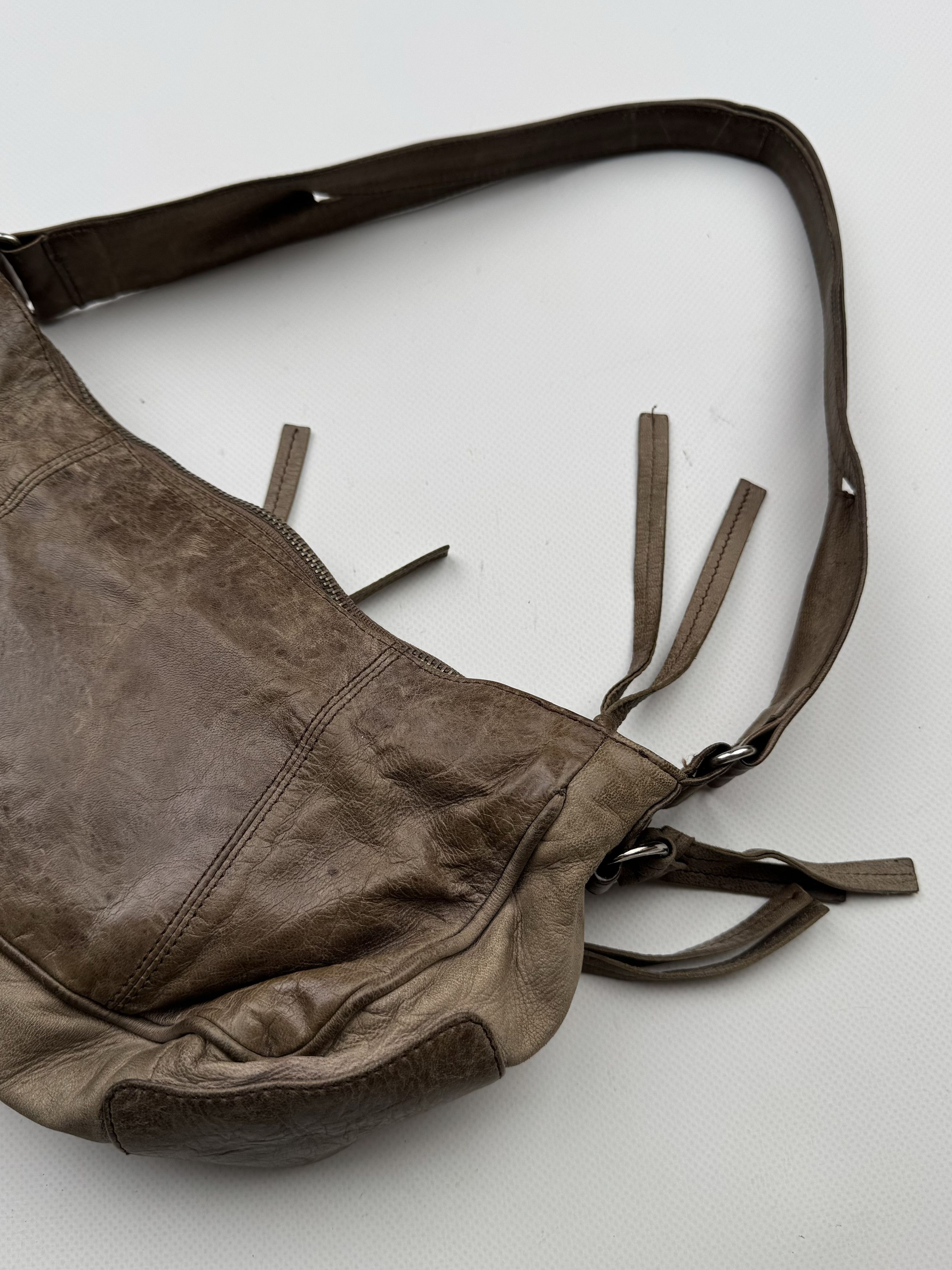 Vintage 90's Leather Multi-Pocket Bag C444(V4)E2 Size ONE SIZE - 6 Thumbnail