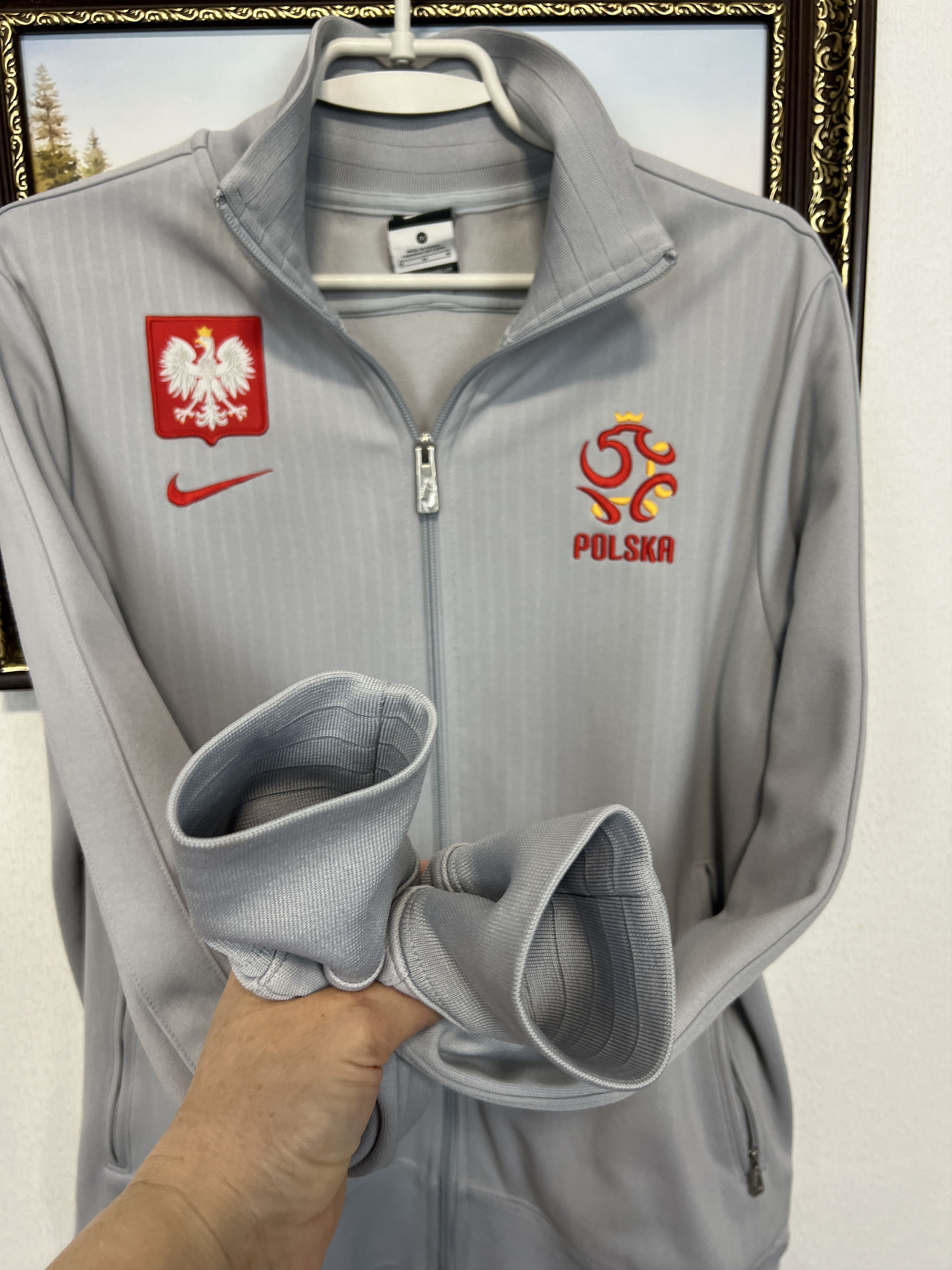 Nike Vintage Poland Football Jacket Soccer Track Top Zip Rare Size US M / EU 48-50 / 2 - 6 Thumbnail