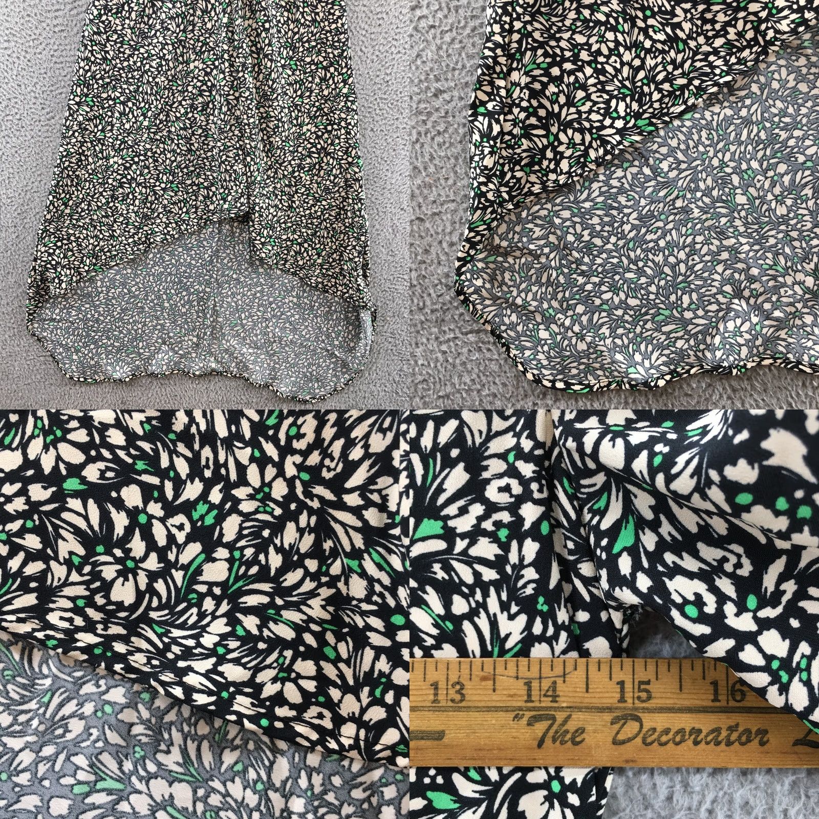 Vintage A New Day Midi Dress Womens XS Beige Floral Vneck Puff Sleeves Pull On Casual Dress Size XS / US 0-2 / IT 36-38 - 8 Thumbnail