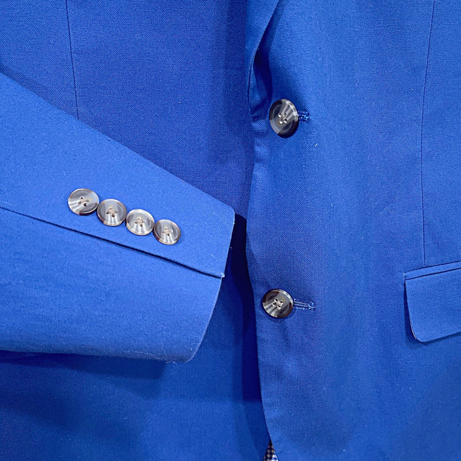 Savile Row Saville Row Beacon Lightweight Summer Sport Coat Blue 44R Size 44R - 3 Thumbnail