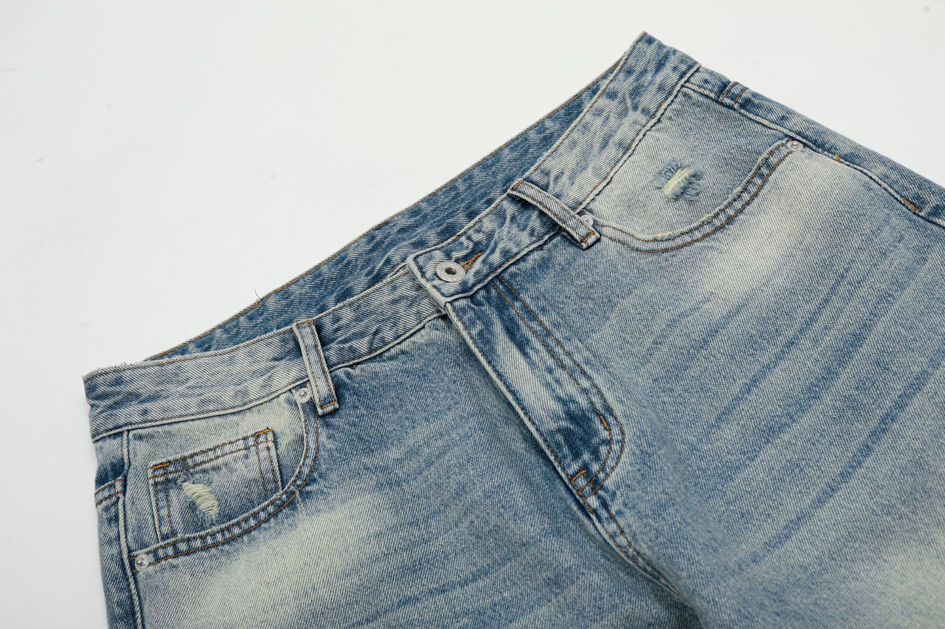 Japanese Brand × Jean American retro washed cleanfit light-color distressed jeans Size US 32 / EU 48 - 3 Thumbnail