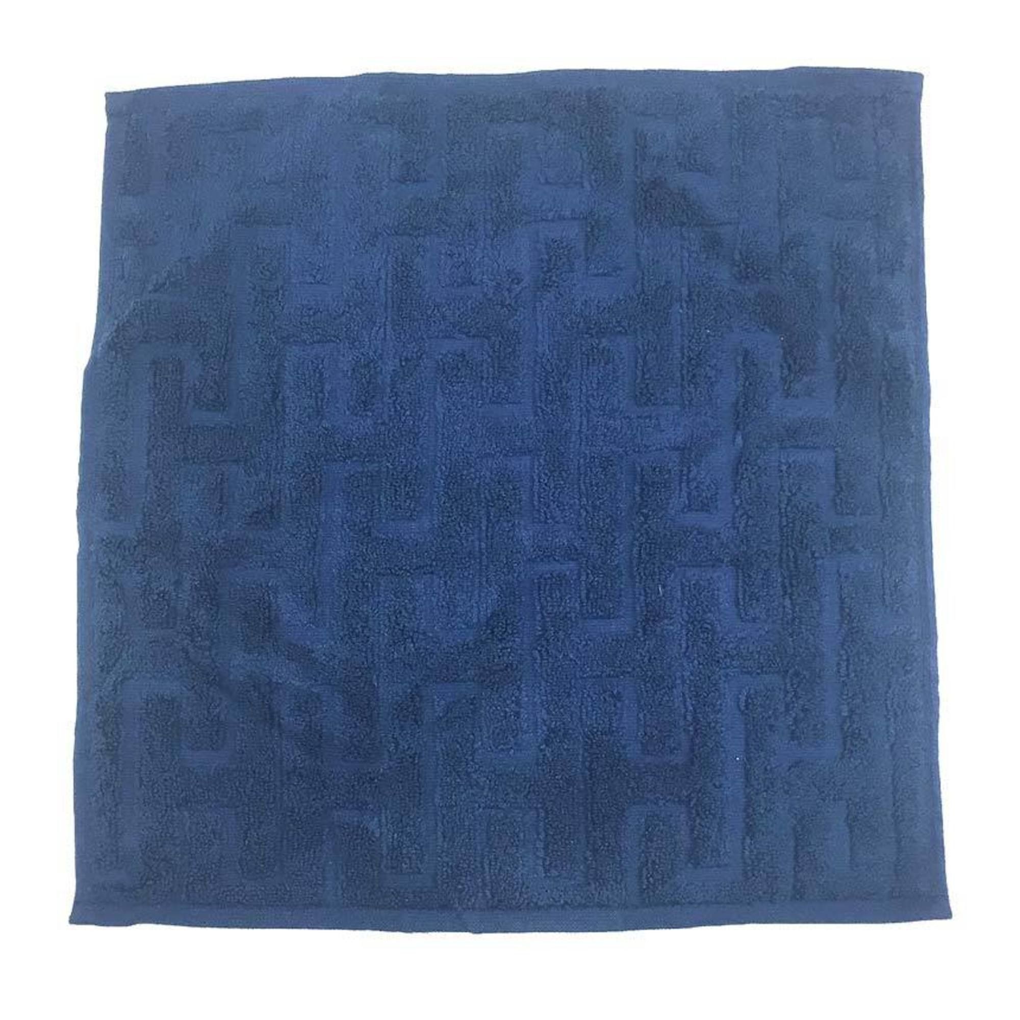 Hermes Hermes Carre Towel, Stairs design, hand towel, 100% cotton, navy blue, H men's, women's, unisex. Size ONE SIZE - 1 Thumbnail