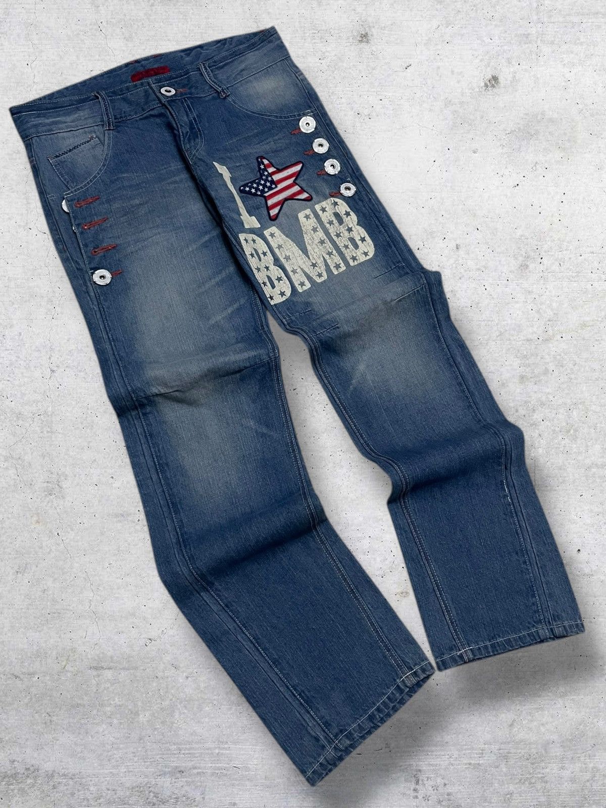 Japanese Brand VINTAGE BLUE MOON BLUE OG JAPAN DESIGNER STAR USA DENIM 90S Size US 32 / EU 48 - 2 Thumbnail