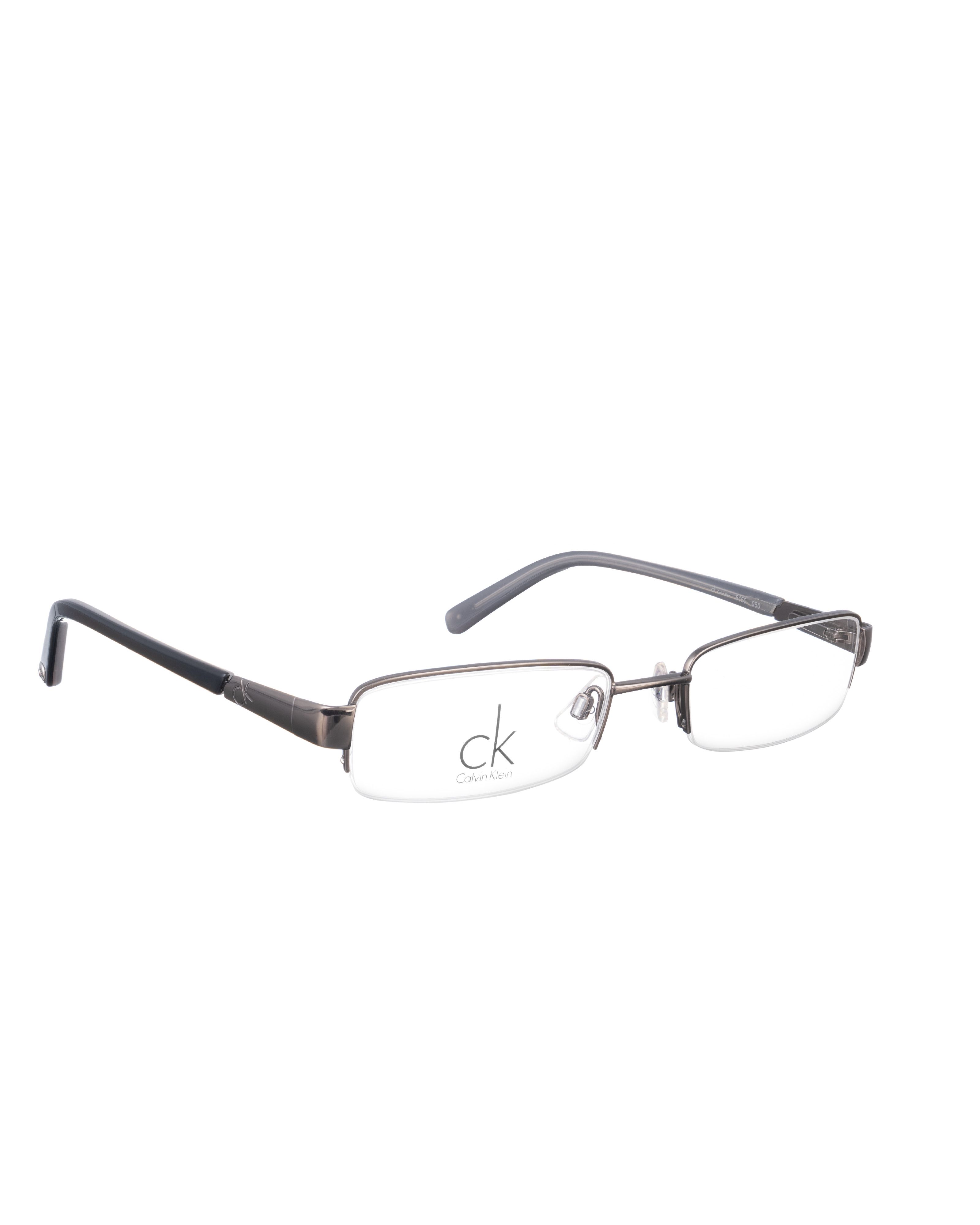 Calvin Klein Calvin Klein 00s Half Rim Grey Metallic Glasses Size ONE SIZE - 2 Thumbnail