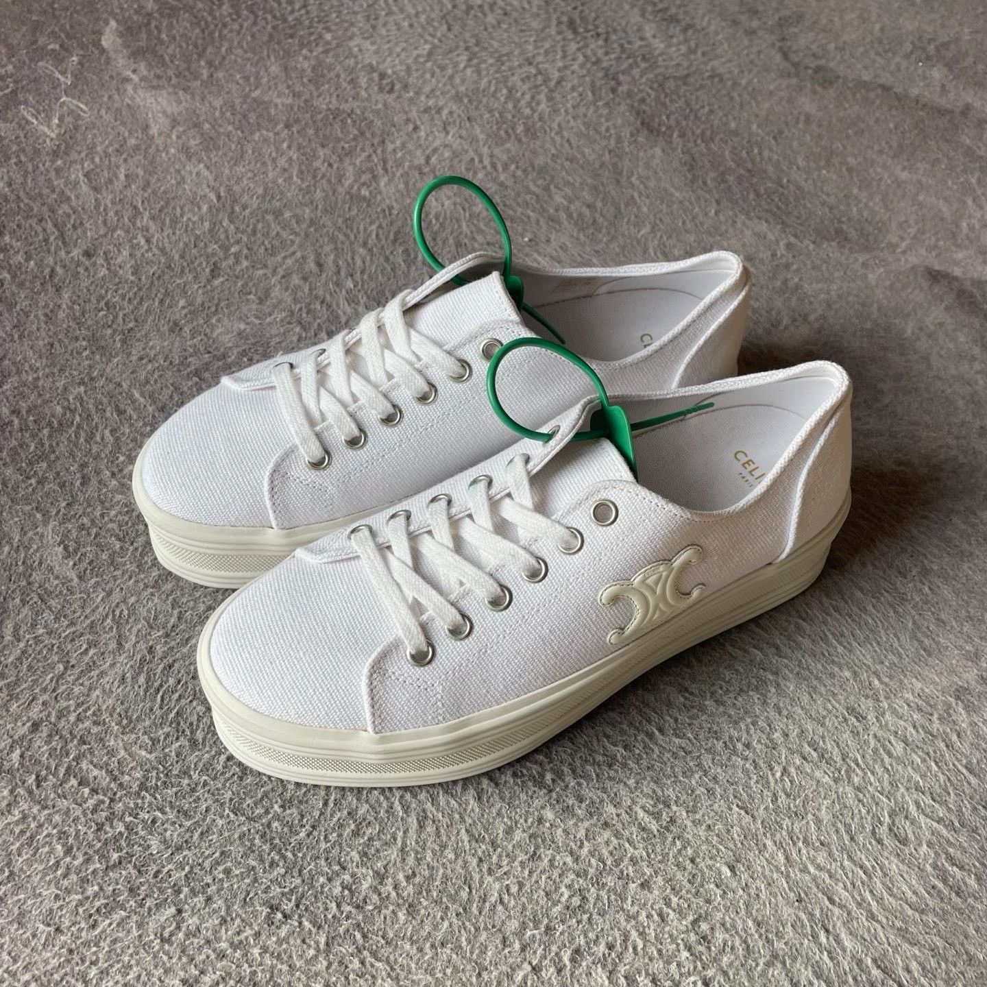 Celine Celine White Lowtop Sneakers 37 Men Size US 5 / EU 37 - 1 Thumbnail