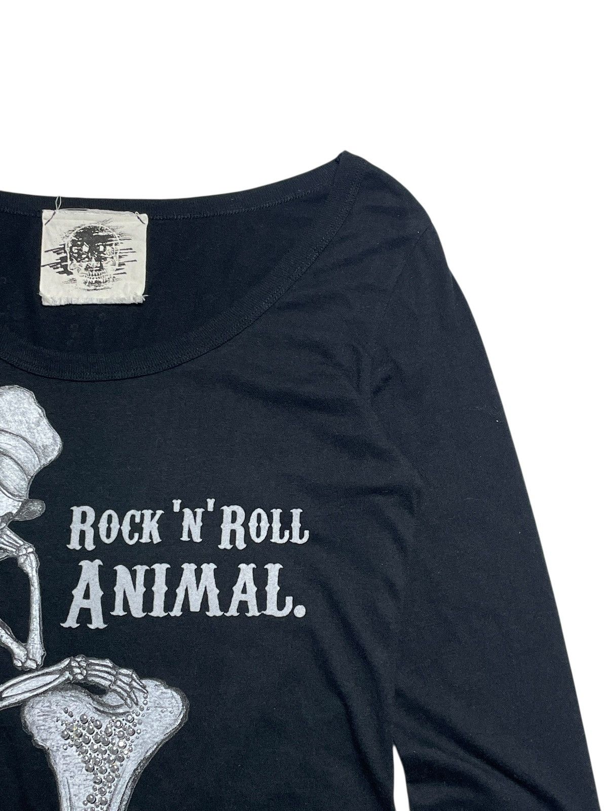 14th Addiction 2000’s GladNews - Skull Studded Logo Longsleeve Shirt Size S / US 4 / IT 40 - 12 Thumbnail