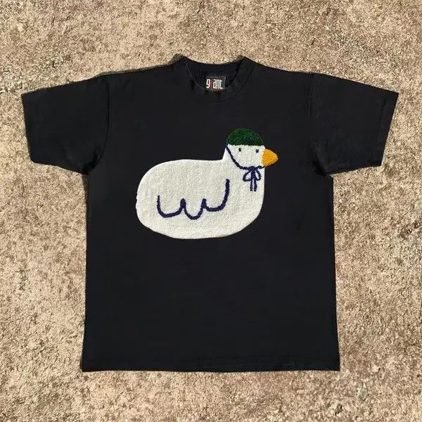 Japanese Brand Kanako x Risa Cartoon duck print black casual cotton tee Size US M / EU 48-50 / 2 - 1 Thumbnail