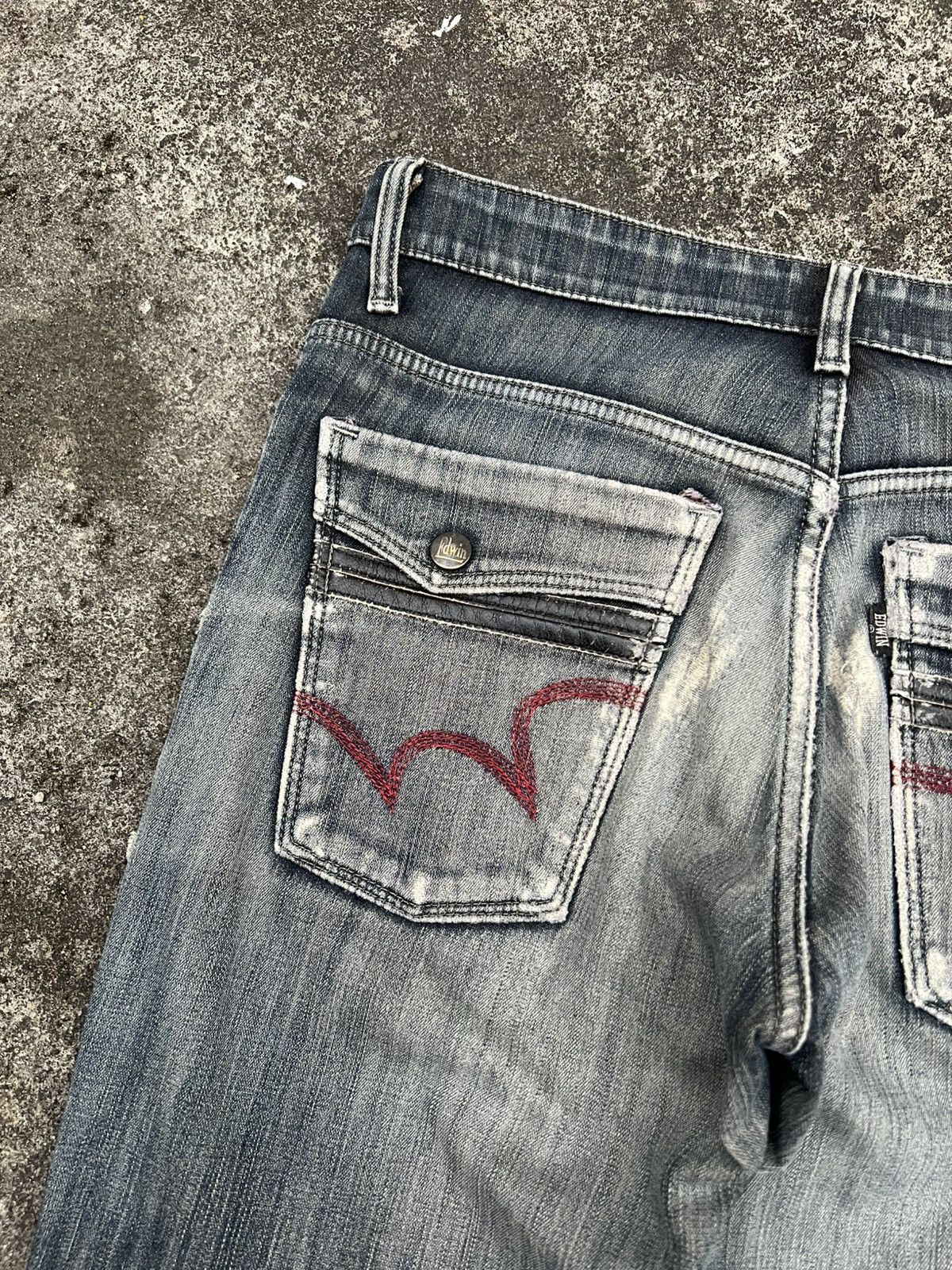 Edwin × If Six Was Nine VINTAGE EDWIN WILD FIRE DISTRESS JEAN Size US 31 - 13 Thumbnail