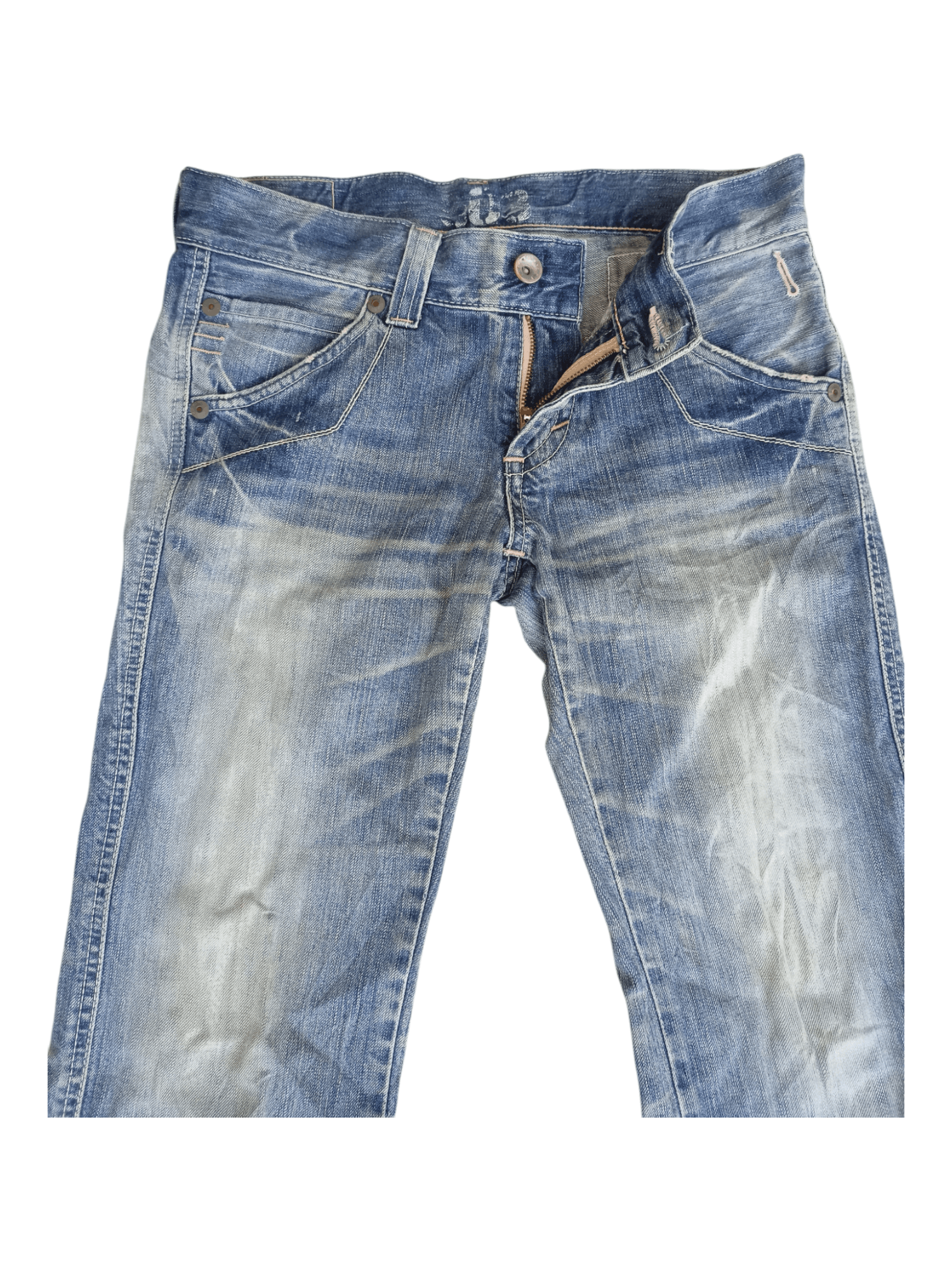 Edwin Edwin 503 Blue Trip Buckle Back Flare Jeans Size US 31 - 8 Thumbnail