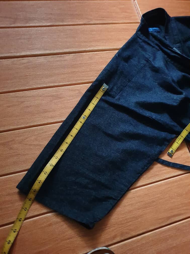 PPFM Blue indigo Samurai style denim kimono Size US XL / EU 56 / 4 - 10 Thumbnail