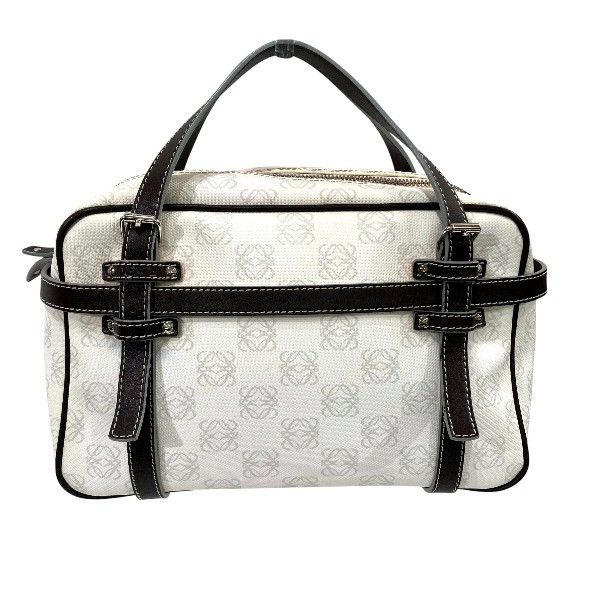 Loewe Loewe Repeat Anagram Pvc Handbag Plastic / Synthetic Handbag Duty Free For Usa in White, Women's