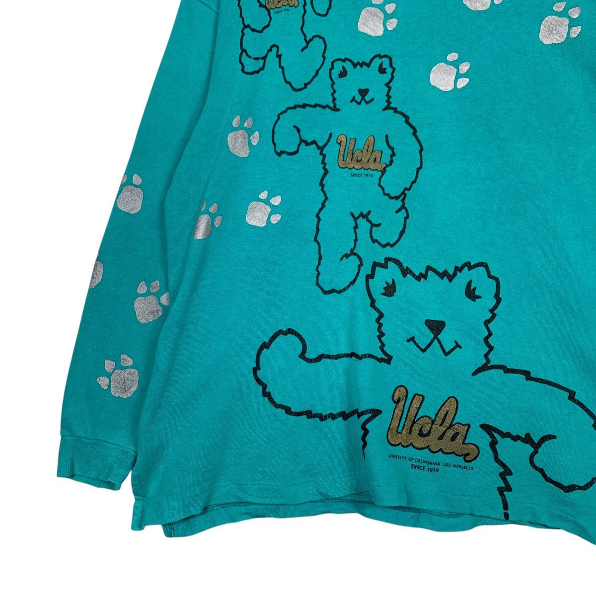 Vintage UCLA Running Bear Graphic Pullover Crewneck Sweater 2243-C99 Size XL / US 12-14 / IT 48-50 - 3 Thumbnail