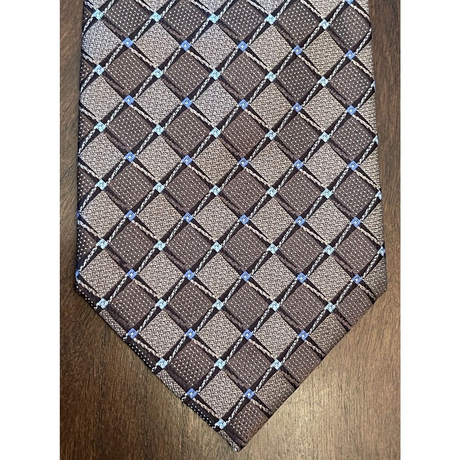 Perry Ellis Perry Ellis Portfolio Brown Blue Polyester Made In China Size ONE SIZE - 1 Thumbnail