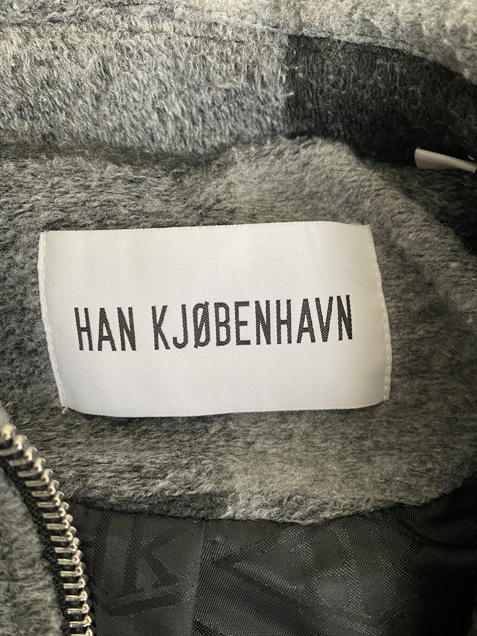 Han Kjobenhavn $810 - Zip Boxy Jacket - Black/Grey Check Size US L / EU 52-54 / 3 - 14 Thumbnail