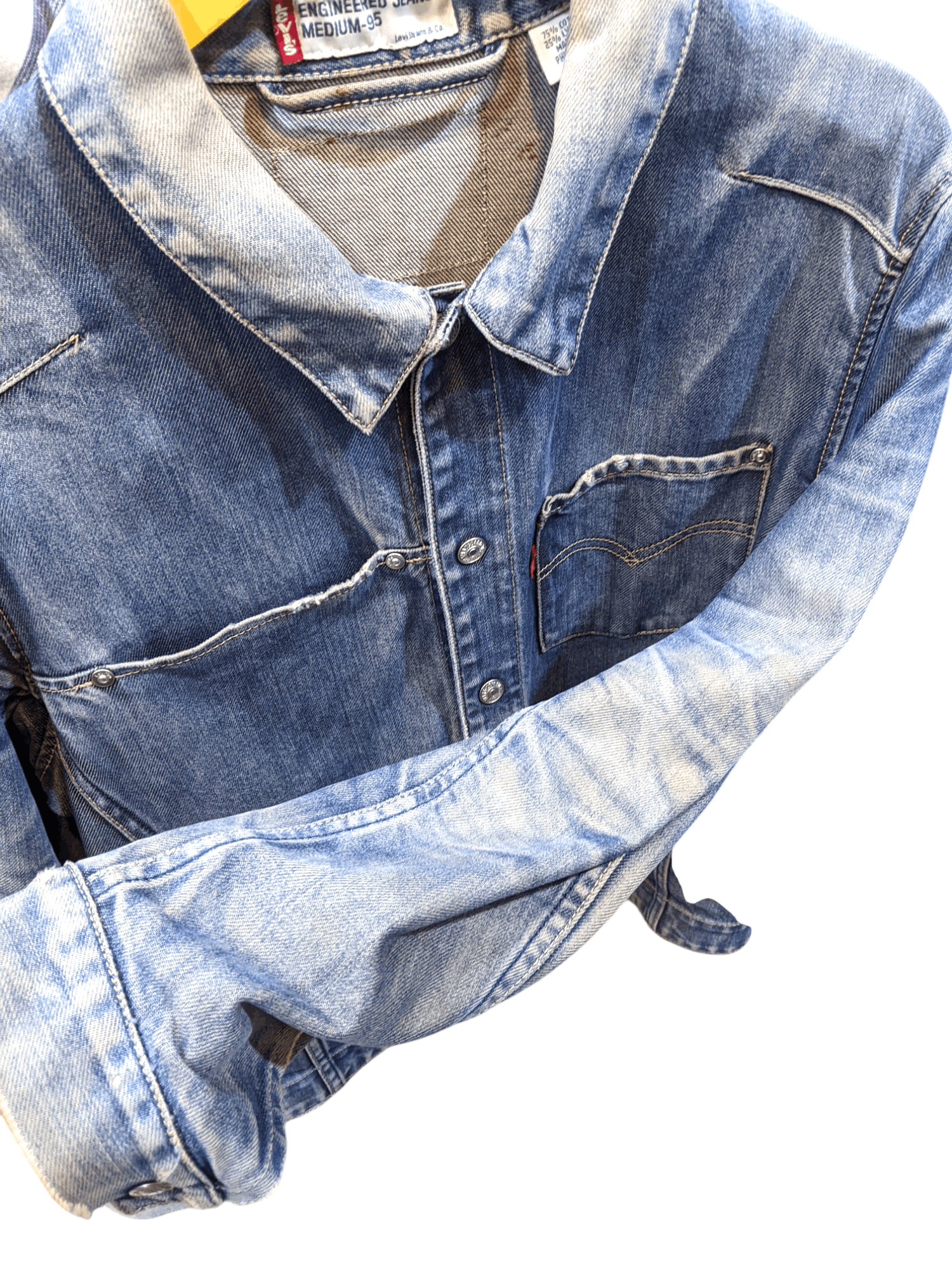 Levi's Distressed Levi's Engineered Trucker Jeans Size US M / EU 48-50 / 2 - 3 Thumbnail