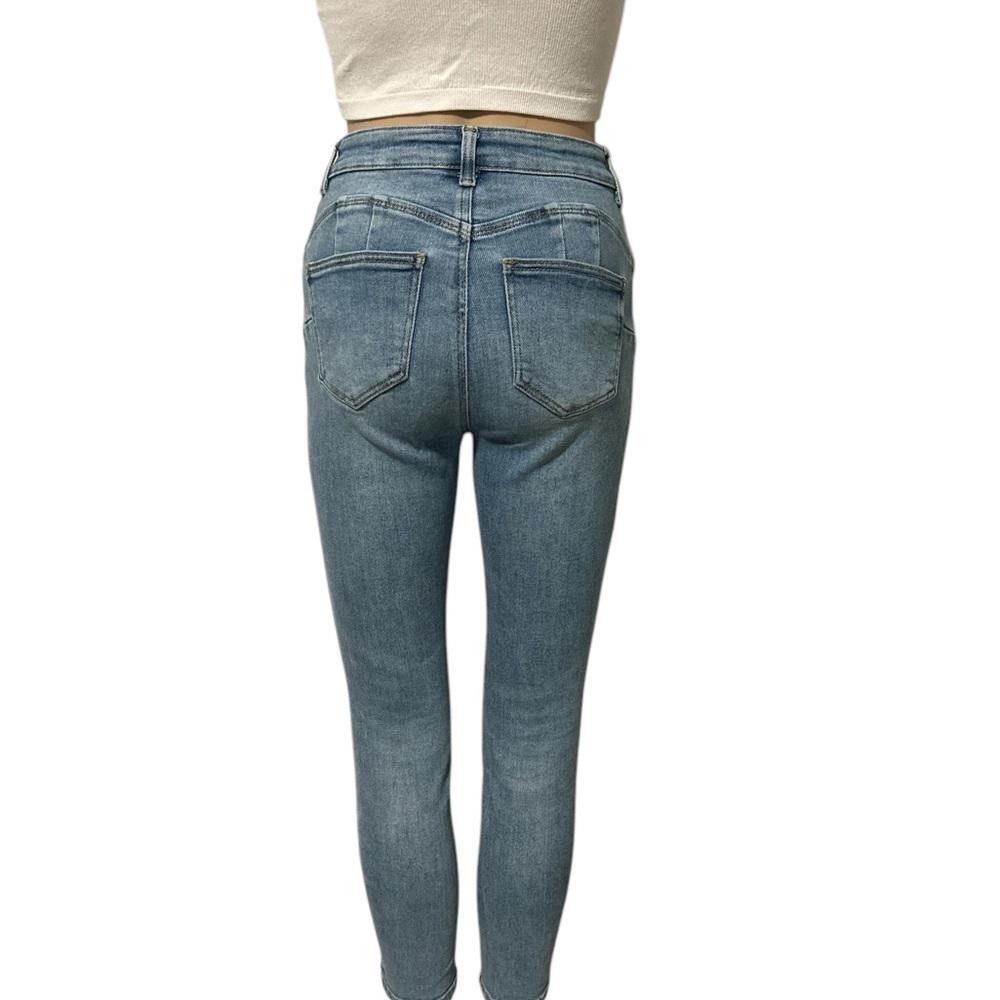 Designer Wax Jean Butt, I Love You Light Wash High Waisted Jeans Size 30" / US 8 / IT 44 - 3 Thumbnail