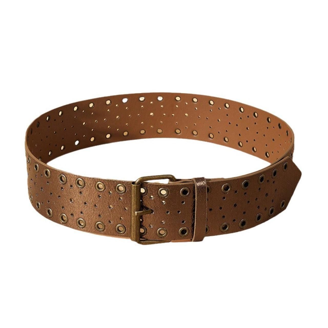 Japanese Brand Y2K Metallic Chunky Oversized Buckle Boho Belt OS Size ONE SIZE - 6 Thumbnail