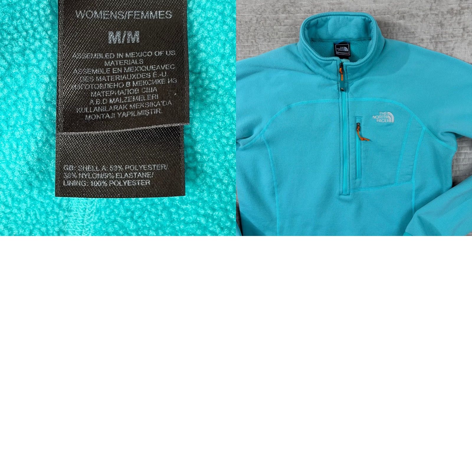 The North Face The North Face Summit Series Medium Turquoise Blue 1/4 Zip Fleece Pullover Jacket Womens M Blue 4 Zip Activewear Casual Spring Fall Winter Size M / US 6-8 / IT 42-44 - 8 Thumbnail