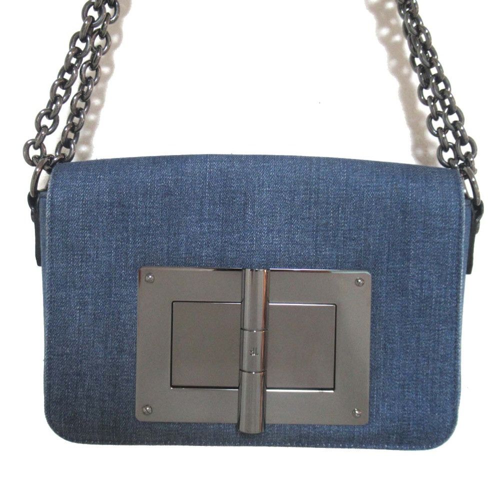 Tom Ford Tom Ford TOM FORD Natalia Denim Shoulder Bag Denim Shoulder Bag Size ONE SIZE - 1 Thumbnail
