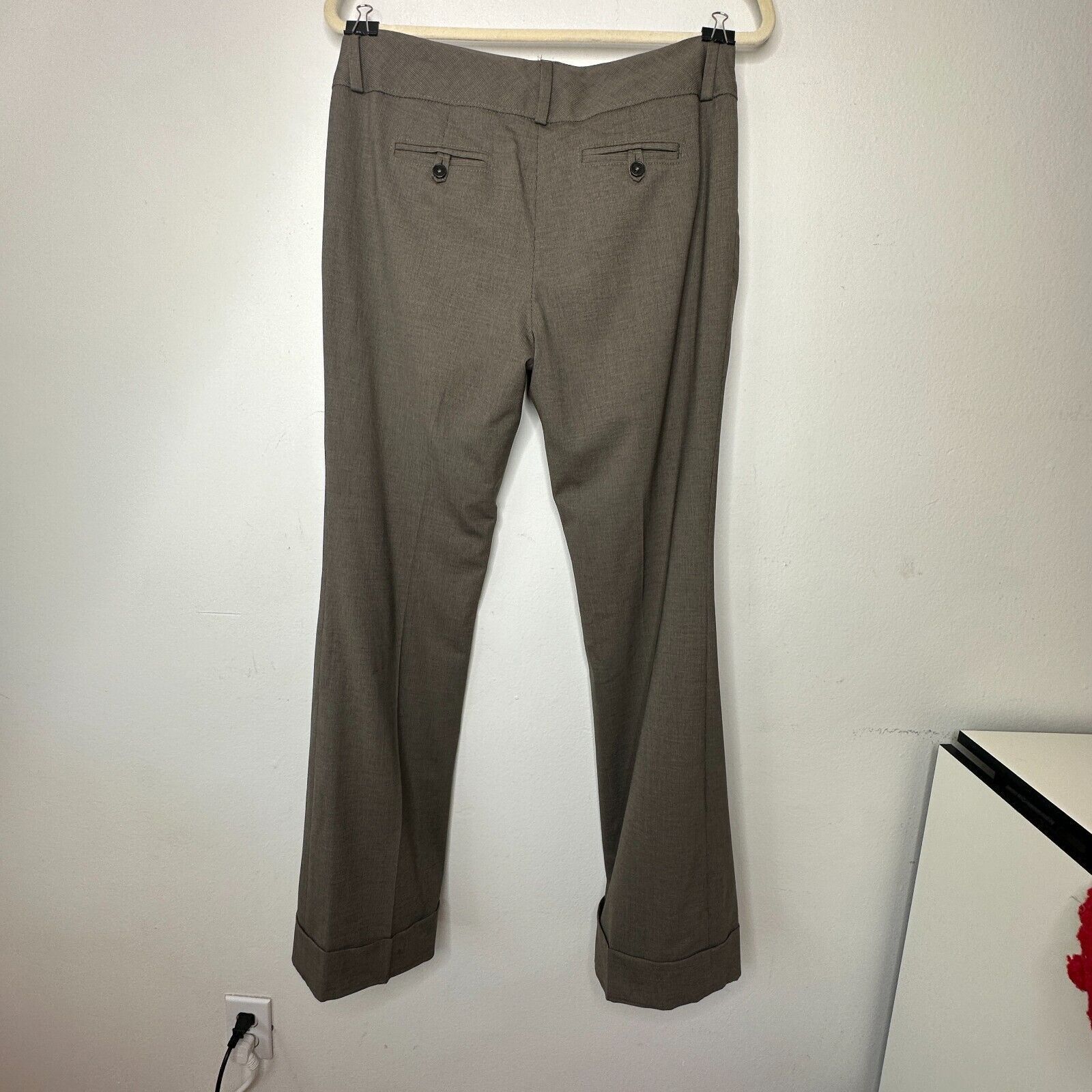 Banana Republic Banana Republic Brown Martin Fit Wide Leg Cuffed Trouser 4 Size 27" / US 4 / IT 40 - 3 Thumbnail