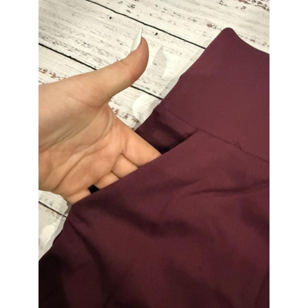 Apt. 9 APT.9 Skirt Burgundy Pull-On Stretch Knit Pencil Workwear Size 29" - 3 Thumbnail